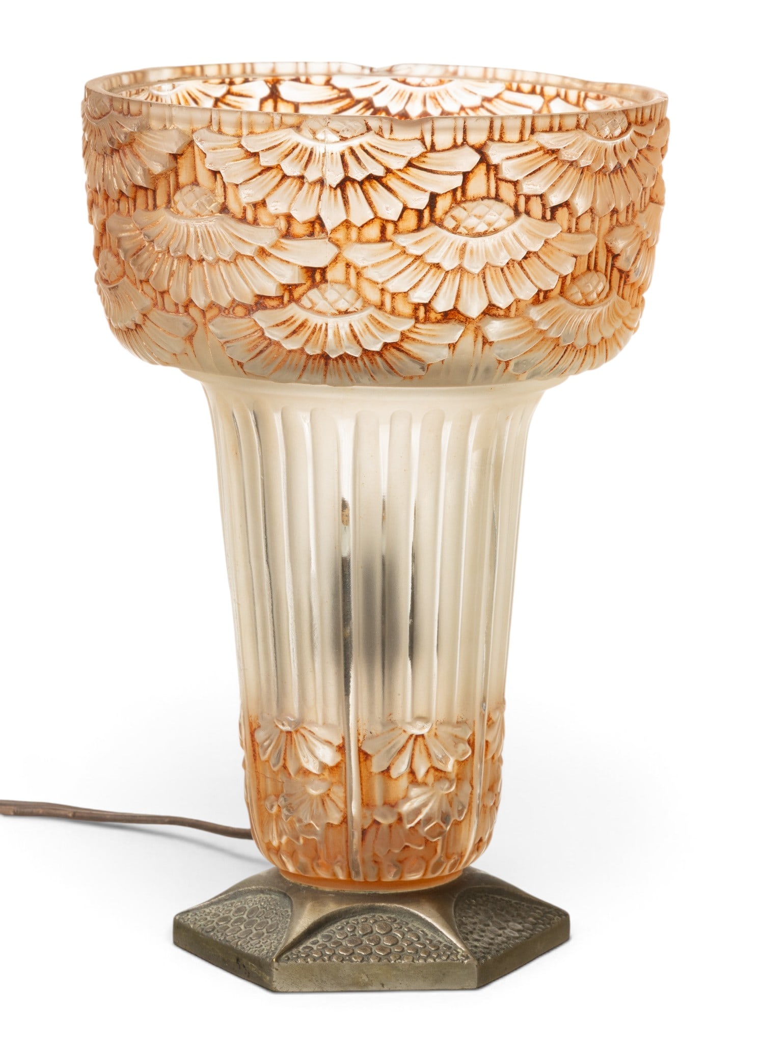 Georges Leleu (French, 1879-1946) Art Deco Veilleuse (night-light) 1920-1930, H 8.75" Dia. 6" (1 of 7)
