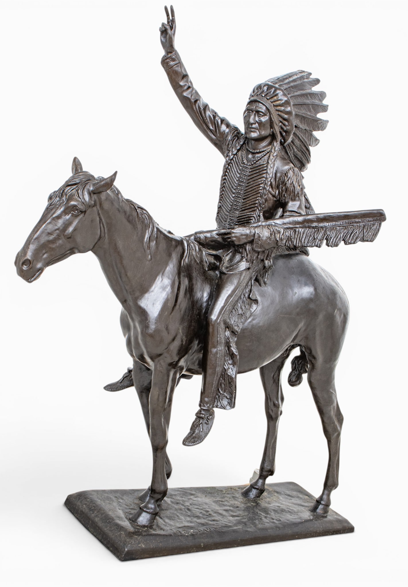 After Cyrus Edwin Dallin (American, 1861-1944) Monumental Bronze Sculpture 20th C., 'Chief - 10