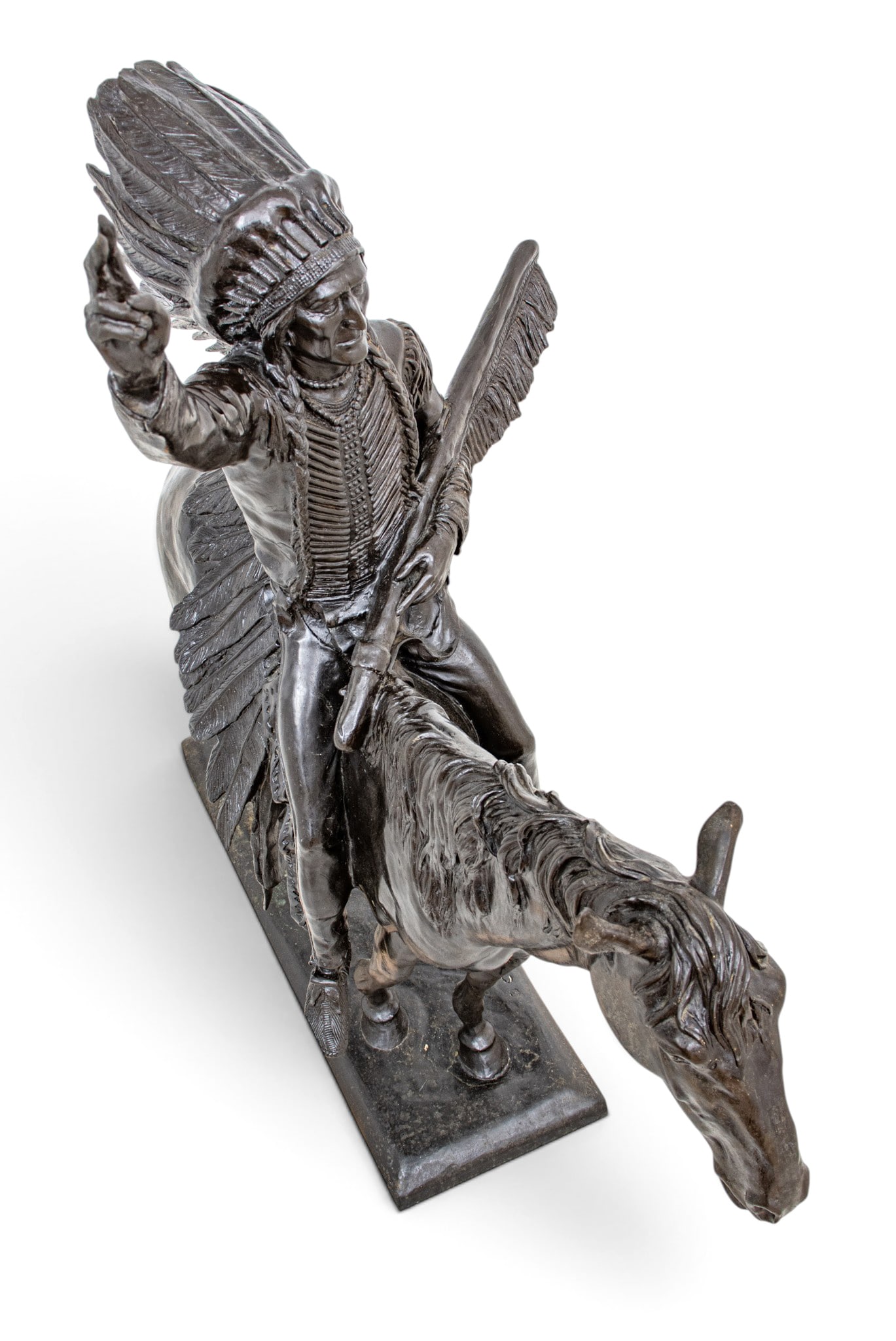 After Cyrus Edwin Dallin (American, 1861-1944) Monumental Bronze Sculpture 20th C., 'Chief - 11