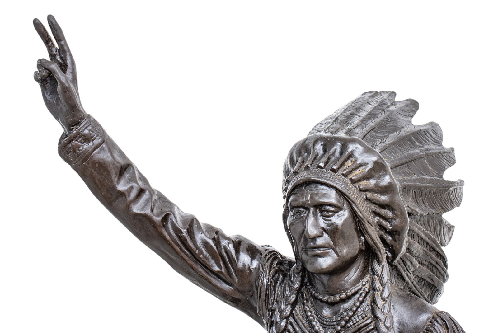 After Cyrus Edwin Dallin (American, 1861-1944) Monumental Bronze Sculpture 20th C., 'Chief - 12