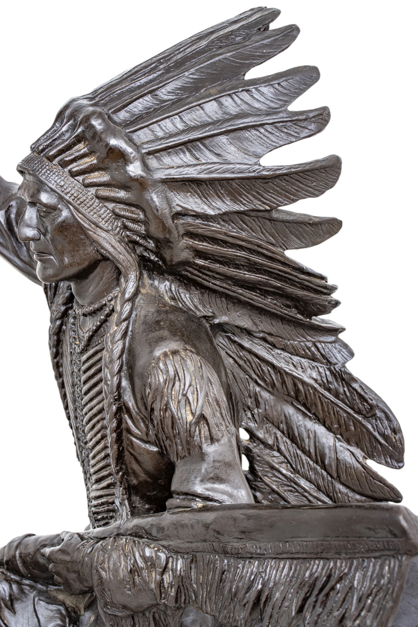 After Cyrus Edwin Dallin (American, 1861-1944) Monumental Bronze Sculpture 20th C., 'Chief - 13