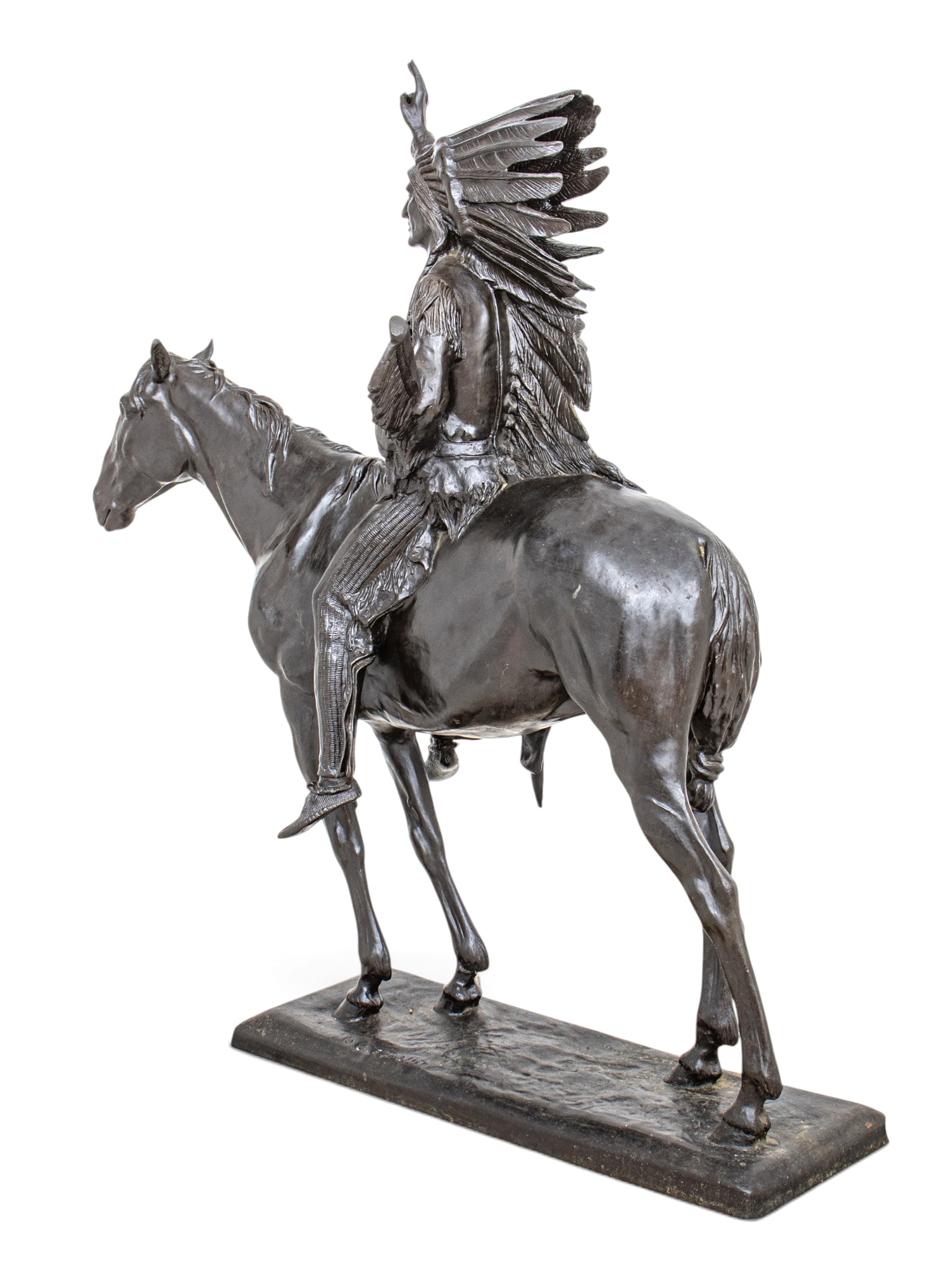 After Cyrus Edwin Dallin (American, 1861-1944) Monumental Bronze Sculpture 20th C., 'Chief - 5