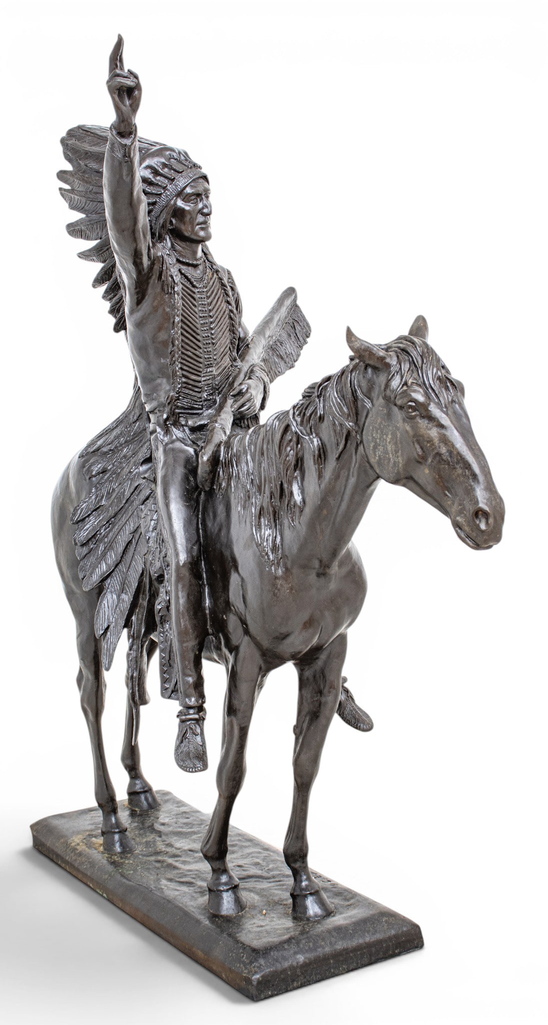 After Cyrus Edwin Dallin (American, 1861-1944) Monumental Bronze Sculpture 20th C., 'Chief - 9