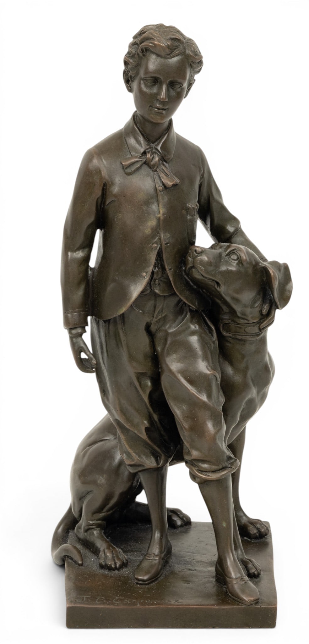 After Jean-Baptiste Carpeaux (French, 1827-1875) Bronze Sculpture, 20th C., 'Le Prince Impérial (1 of 6)
