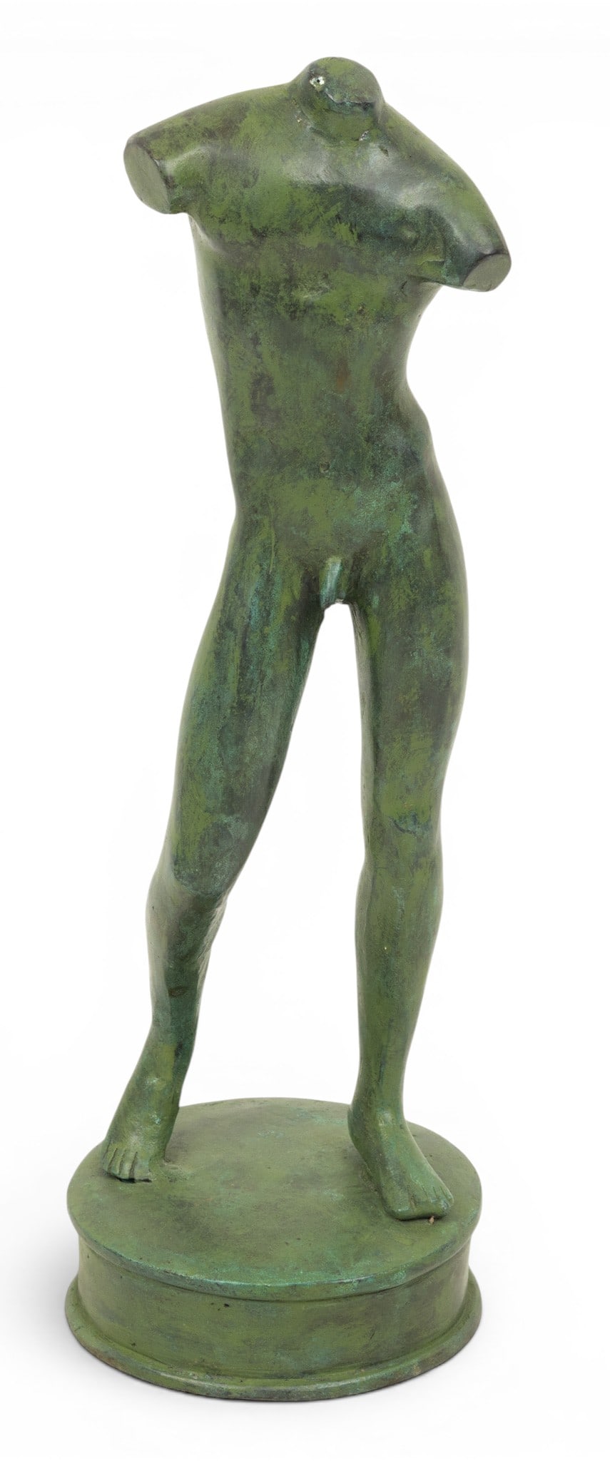After Carl Milles (Swedish, 1875-1955) Bronze Sculpture 20th C., 'Sun Singer', H 13" Dia. 4" (1 of 5)