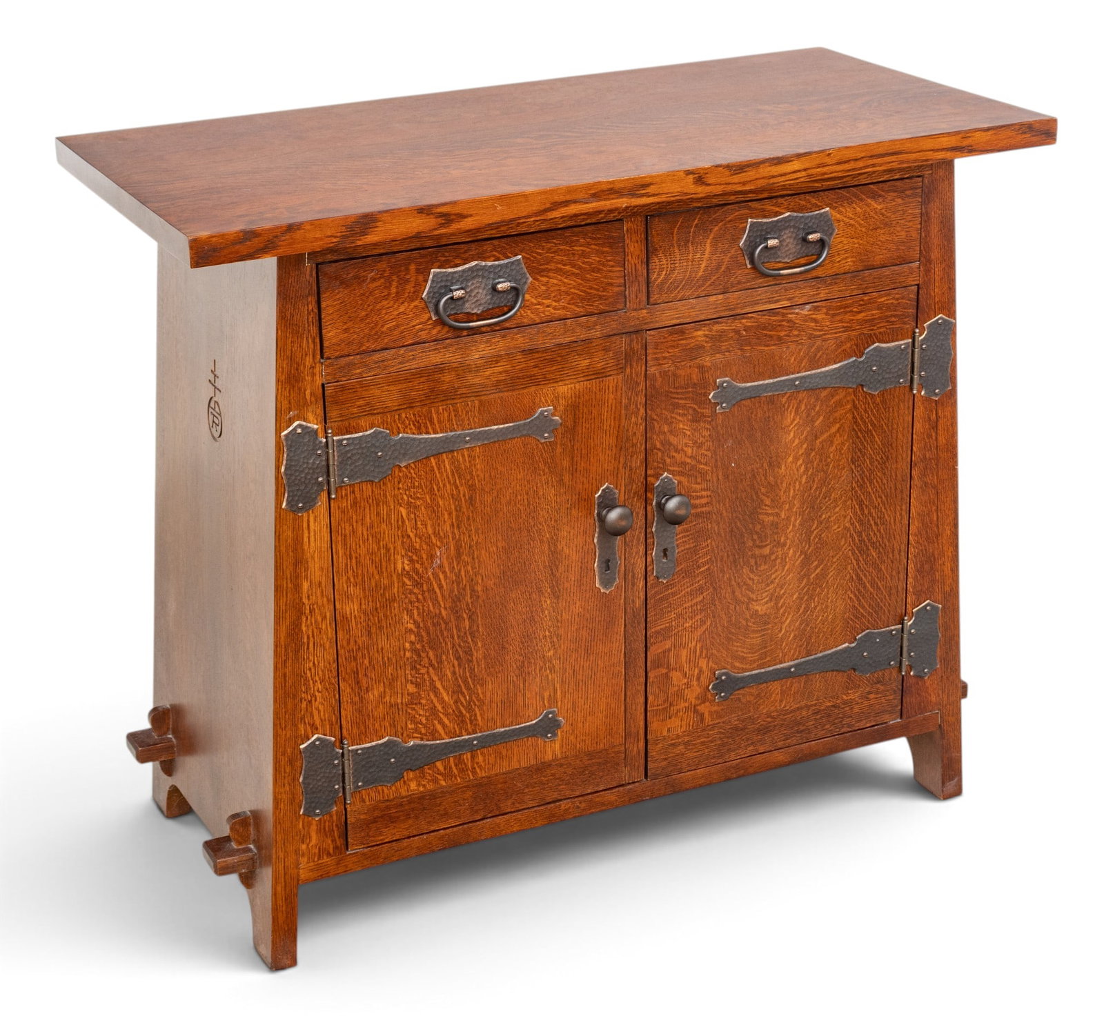 Stickley (American) Oak Cellaret, Ca. Late 20th C., H 30" W 40" Depth 19.5" 1 PC (1 of 13)