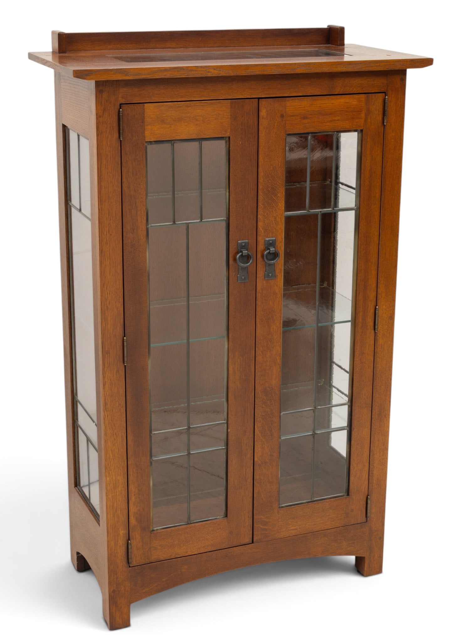 Leick Furniture (American) Limited Edition Mission Style Oak Cabinet A580, Ca. Late 20th C., H 50.5" (1 of 10)