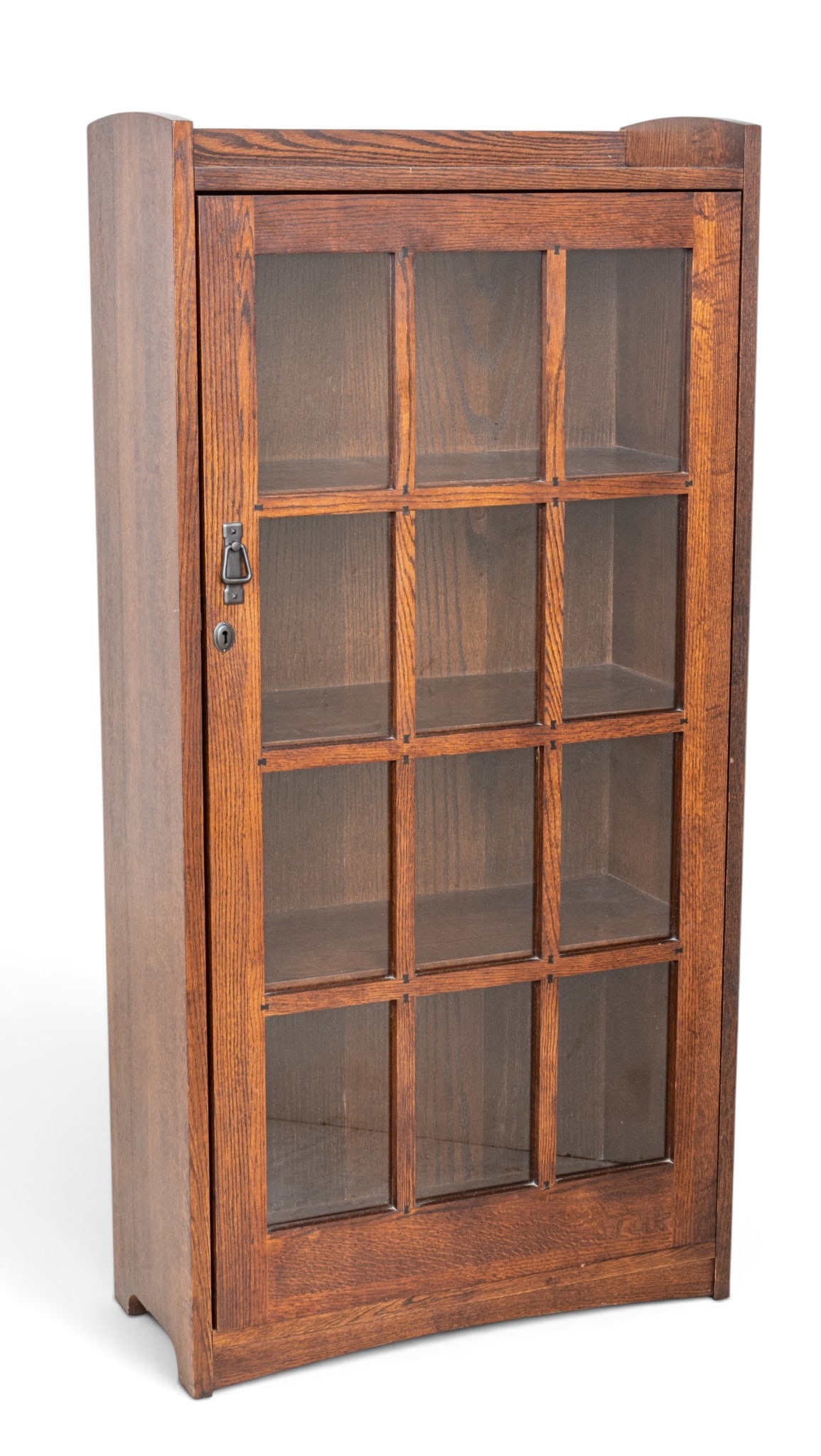 Mission Style Oak Bookcase, Ca. Late 20th C., H 61" W 30" Depth 13" 1 PC (1 of 9)
