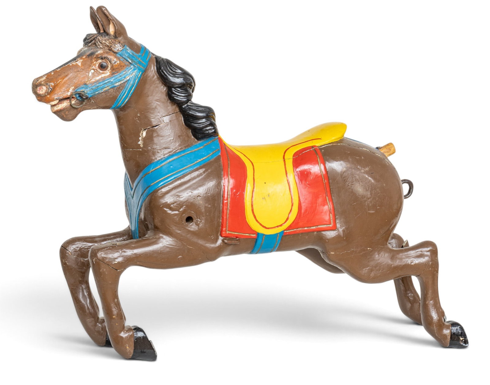 Friedrich Heyn (German, 1870-1959) Colt Carousel Animal with Saddle, H 32" W 8" L 34" 1 PC (1 of 10)