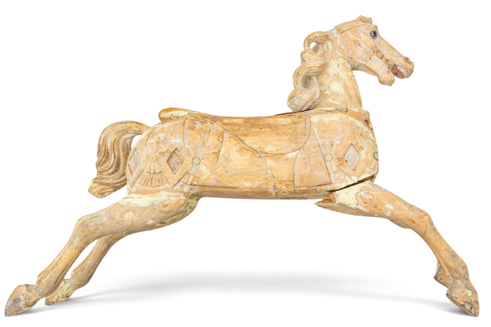 Friedrich Heyn (German, 1870-1959) Hand Carved Disassembled Child's Horse H 28" W 9" L 36" (1 of 12)