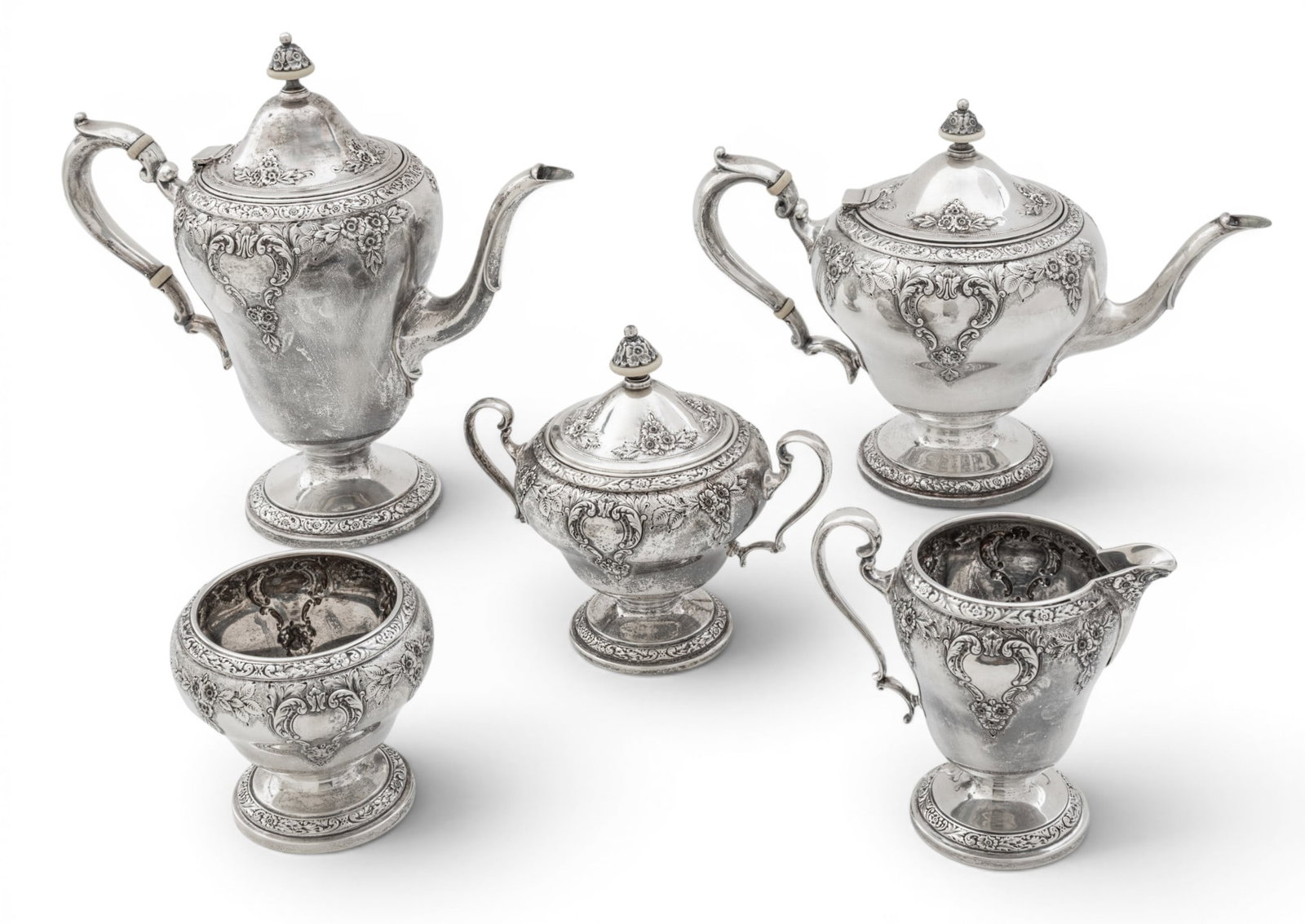Watson Sterling Silver Co (American) Sterling Silver Tea and Coffee Service Along with Silver Plate (1 of 16)