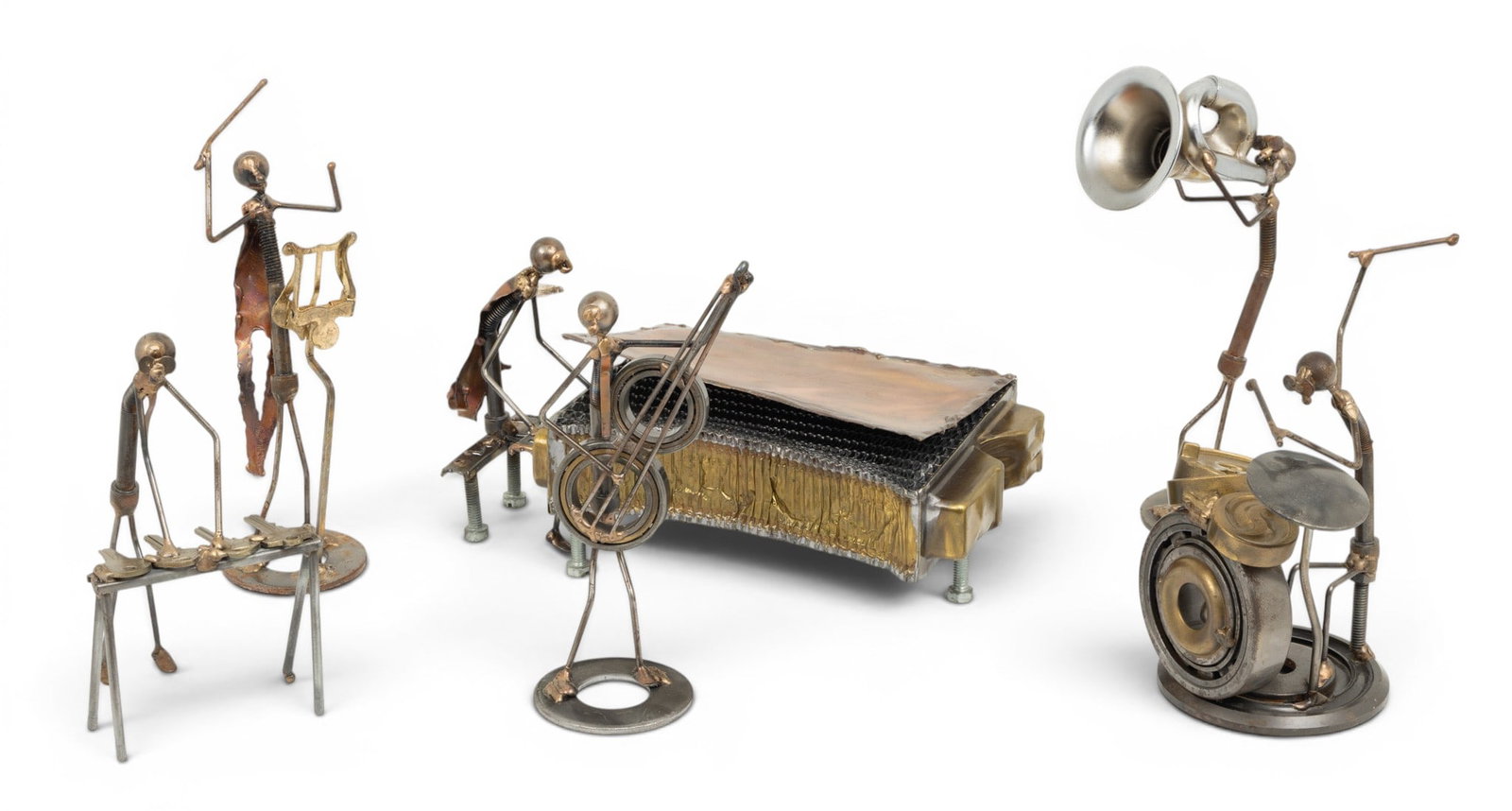 Sonny Dalton (American, 1933-2011) Steam Punk Style Found Object Sculptures, 'Six Piece Band', 6 PCS (1 of 6)
