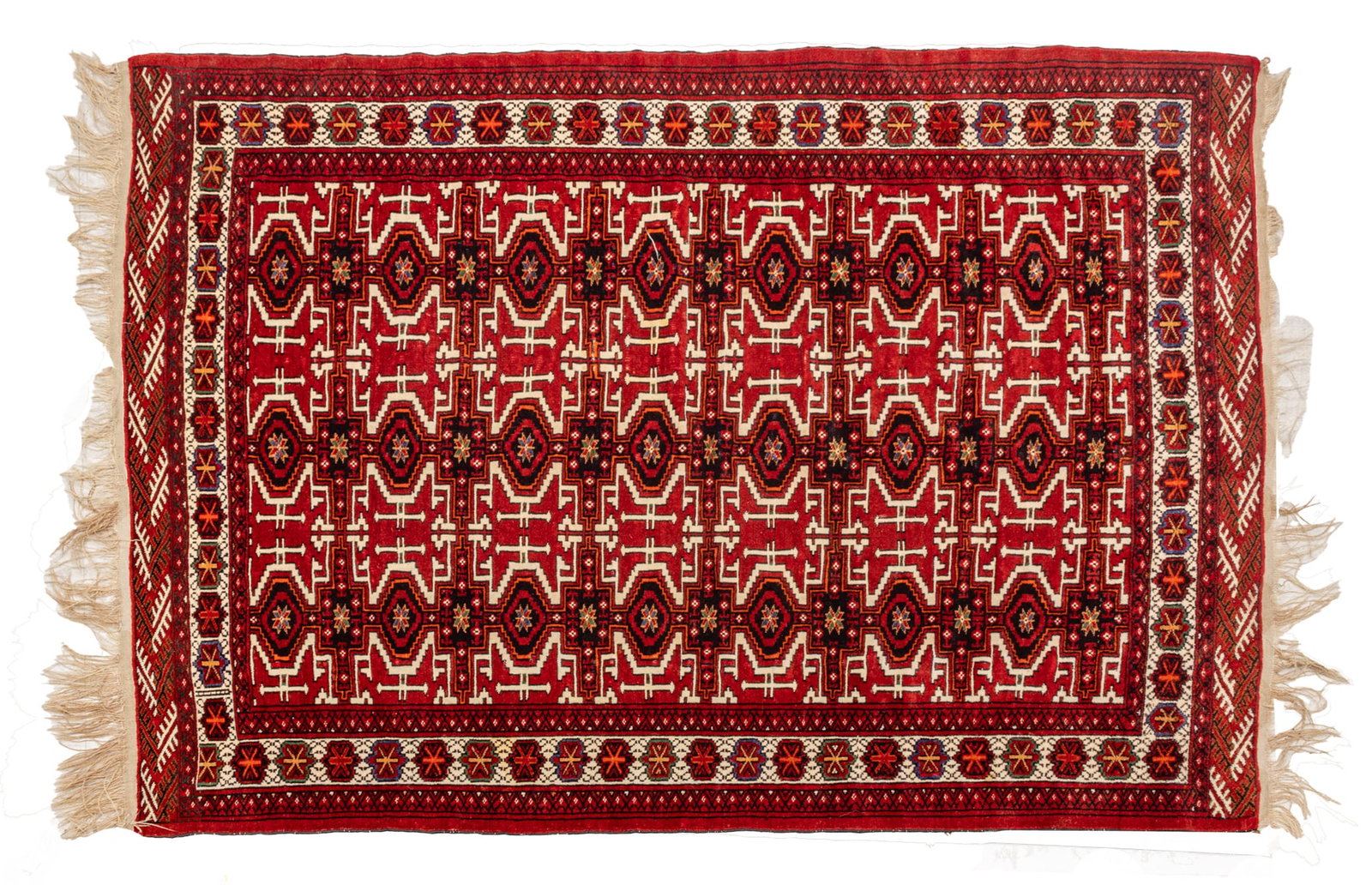 Bokhara (Pakistan) Hand Woven Oriental Rug 1960, W 4' 10" L 6' 3" 1 PC (1 of 6)