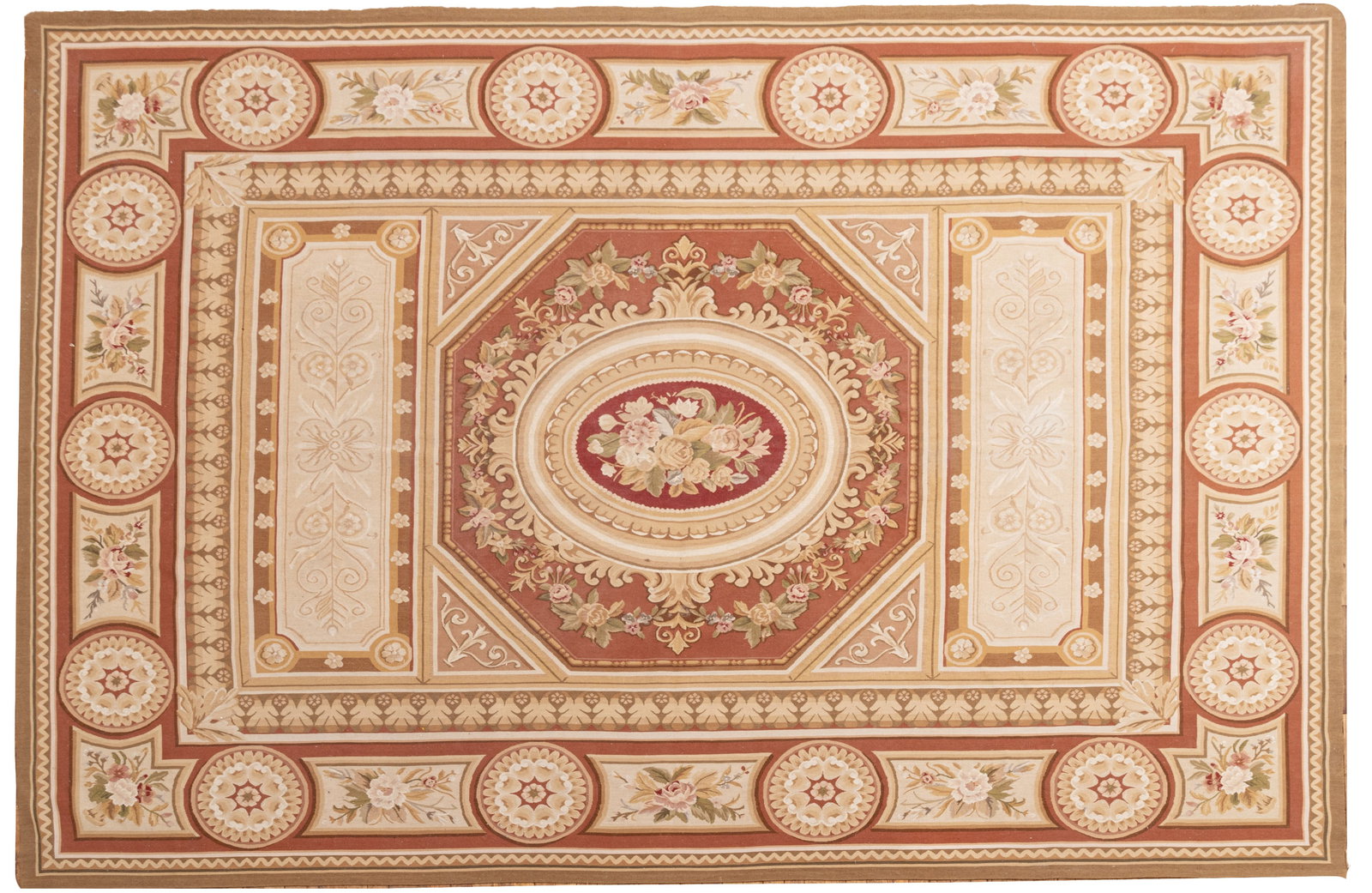 Aubusson Design Tapestry Rug 20th Century, W 8' 10" L 12' 2" (1 of 5)