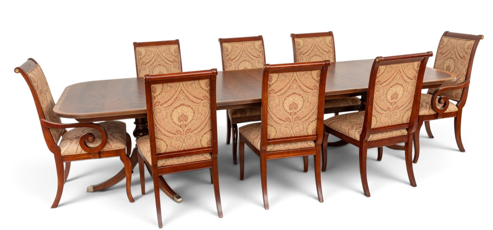 Ethan Allen (American) Mahogany Dining Table with 8 Chairs, 20th C., 9 PCS (1 of 12)