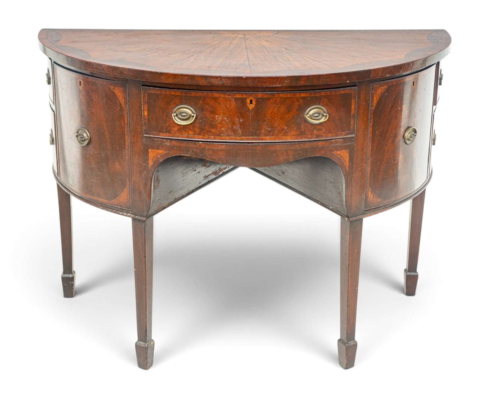 Hepplewhite Style Carved Mahogany Sideboard 19th Cent., H 36" W 50.75" Depth 26.5" (1 of 10)