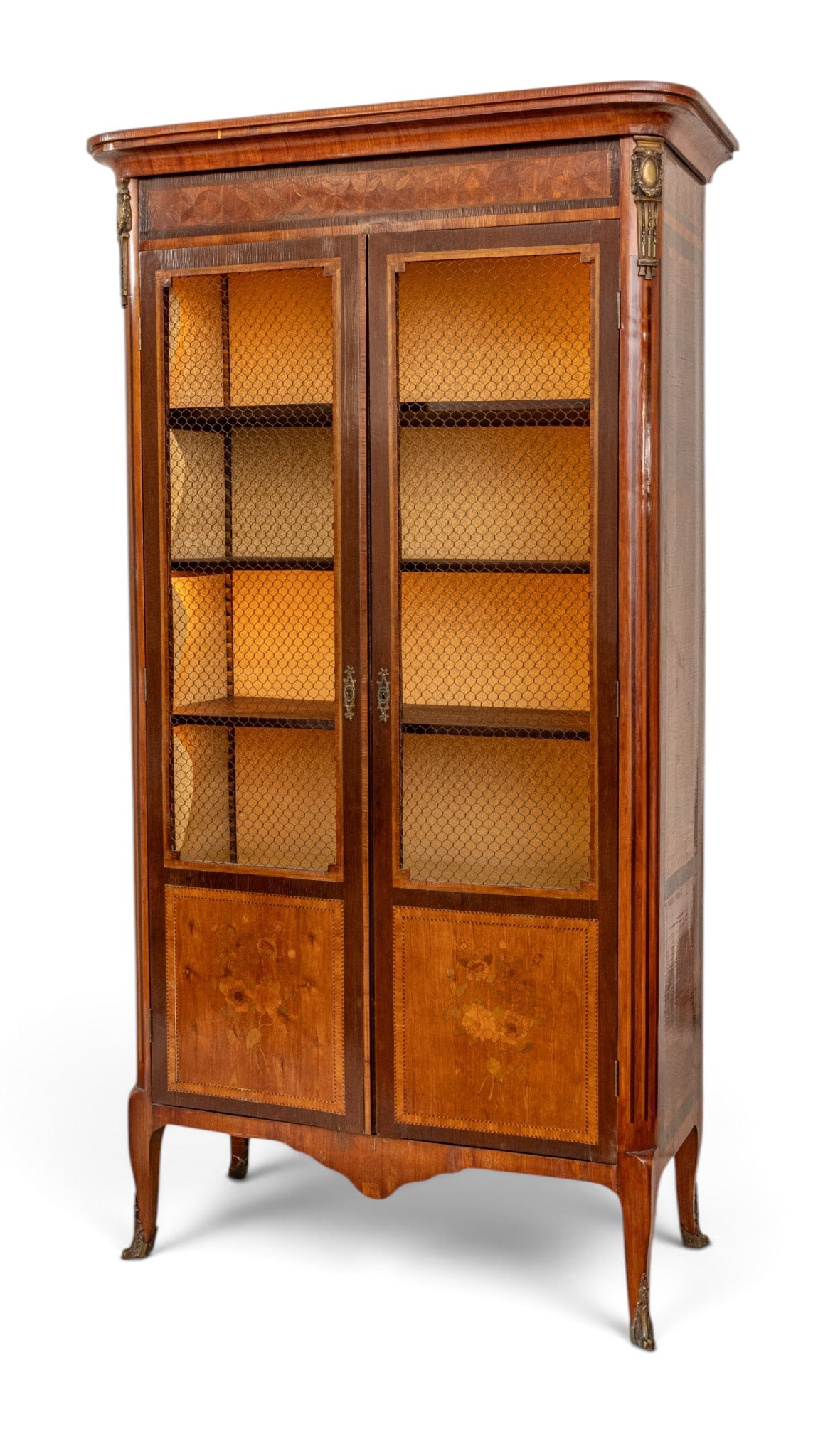 French Louis XV Style Display Case 19th C., H 83" W 39.5" Depth 17" (1 of 13)