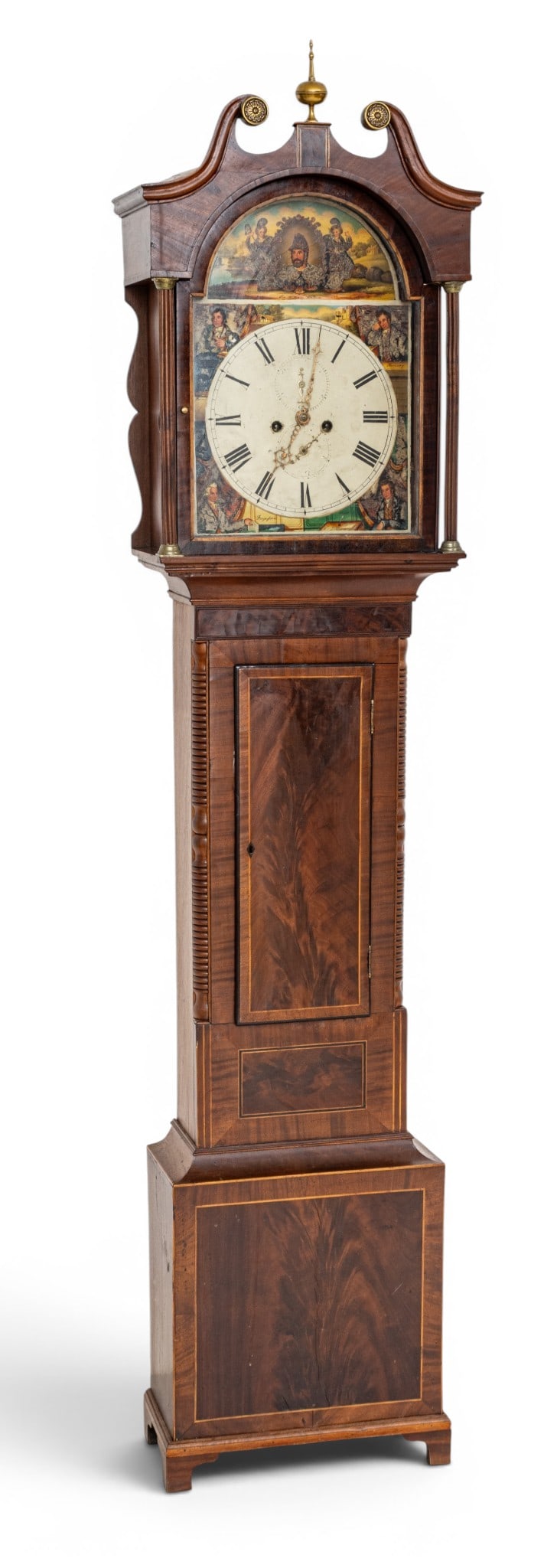 Scottish Mahogany Tall Case Clock, Ca. 1835, H 89" W 19.25" Depth 9.75" 1 PC (1 of 11)