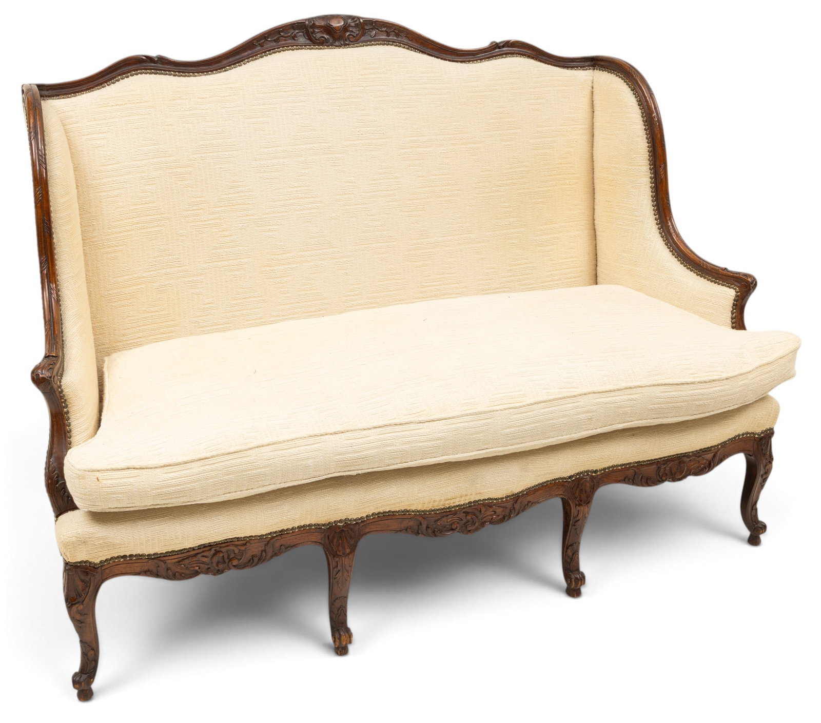 Regency Louis XV Couch Early 20th C., H 41" W 63.5" Depth 28" (1 of 7)