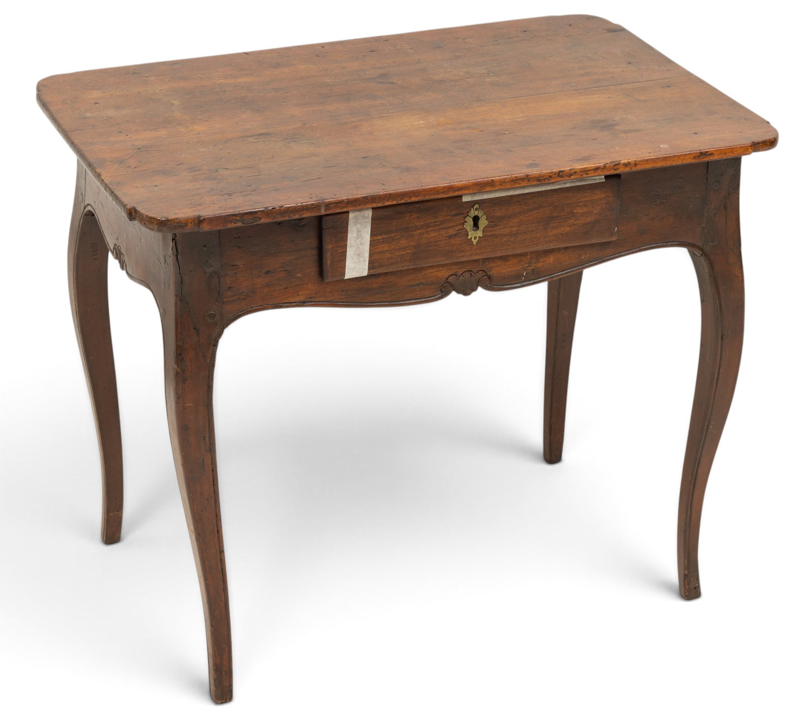Country French Walnut Side Table 19th C., H 23" W 19" L 29" (1 of 6)