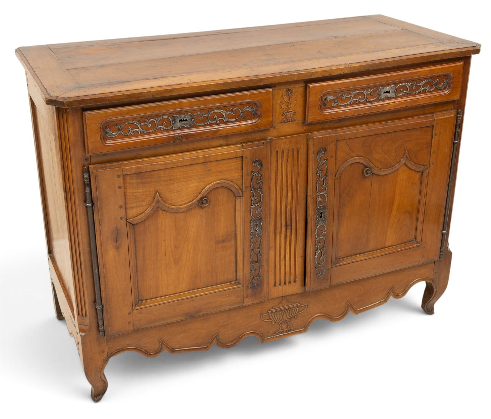 Country French Walnut Server, Pewter Hardware 1800, H 38" W 52" Depth 23" 1 PC (1 of 6)