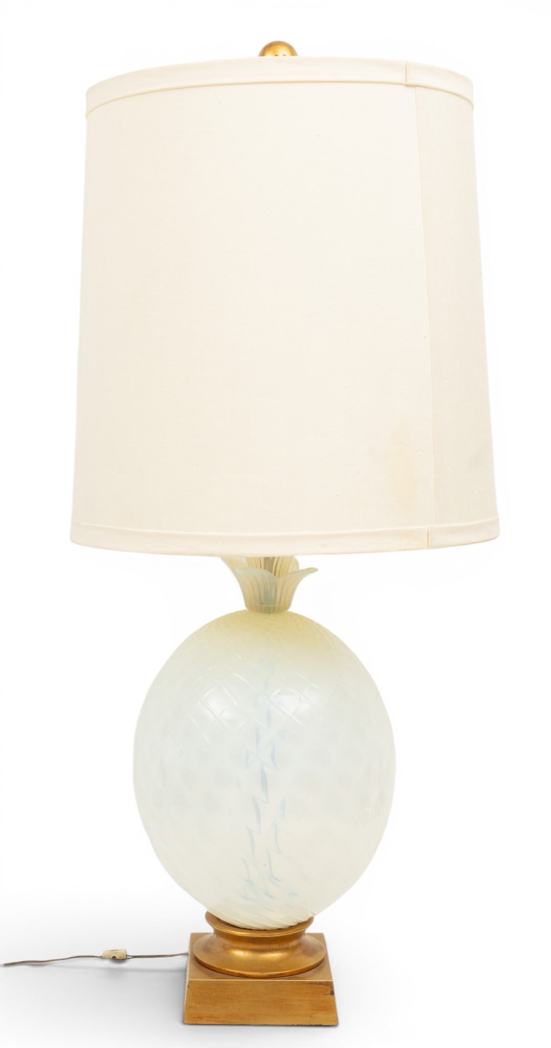 Marbro Lamp Co. Seguso Glass Table Lamp, Ca. Mid 20th C., H 48" Dia. 14" (1 of 4)