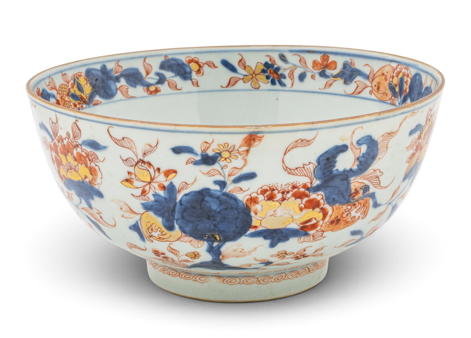 Japanese Imari Porcelain Bowl on Stand, Ca. 1900, H 4.5" Dia. 8.75" (1 of 6)