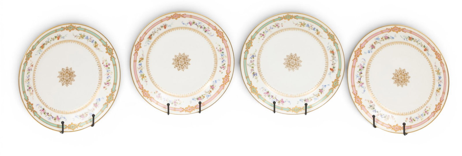 Sevres (French) Porcelain Set of Four Plates H 1.25" Dia. 9.5" 4 PCS (1 of 4)