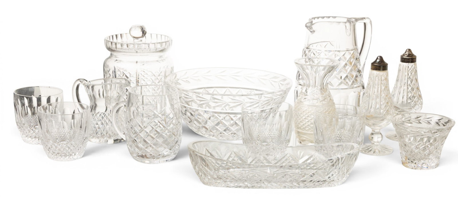 Waterford (Irish) Crystal Glandore & Lismore Serving Pieces (10) & Coleen Tumblers (4) 14 PCS (1 of 10)