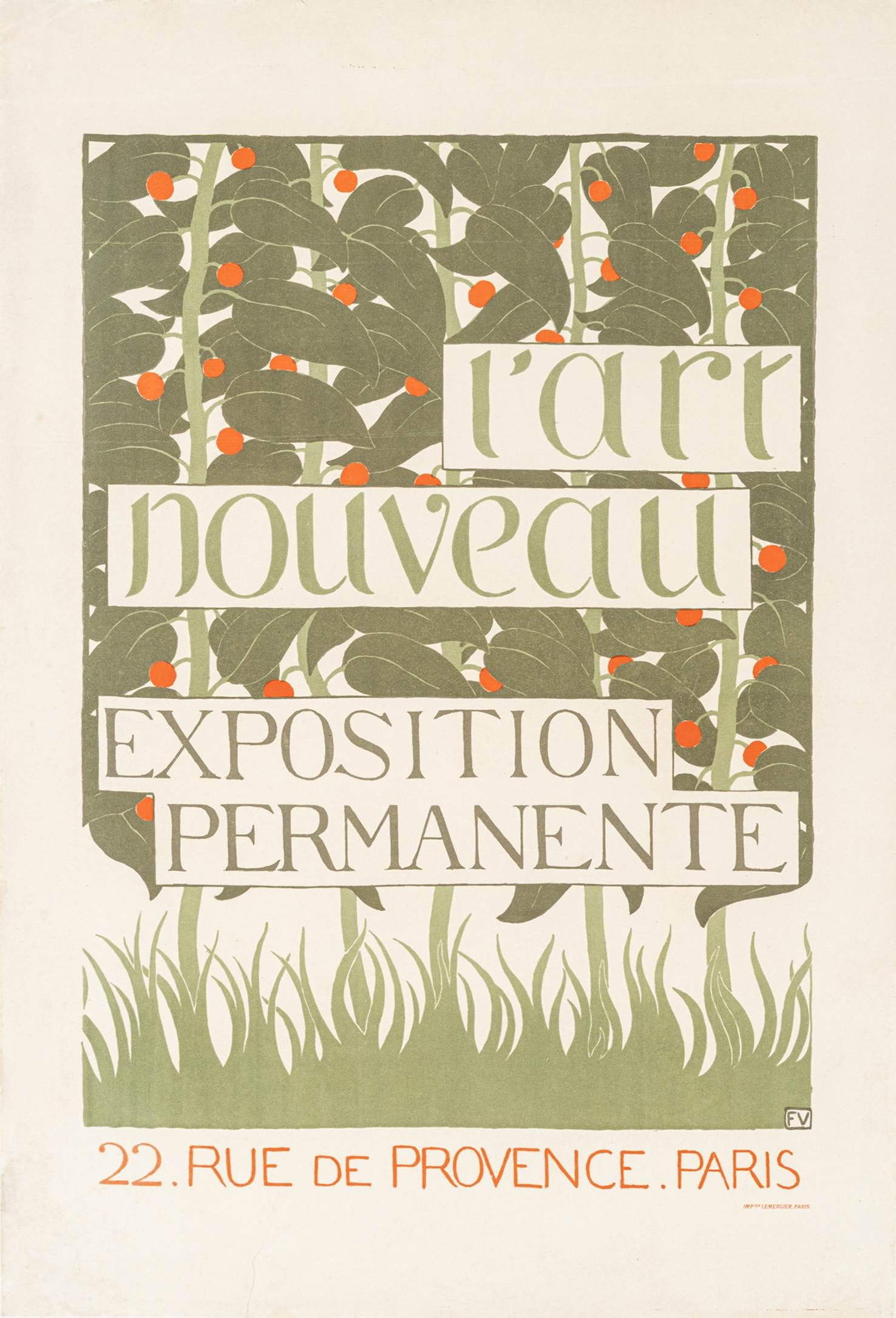 Félix Vallotton (Swiss, 1865-1925) 1896, 'L'Art Nouveau', H 23" W 17" (1 of 6)