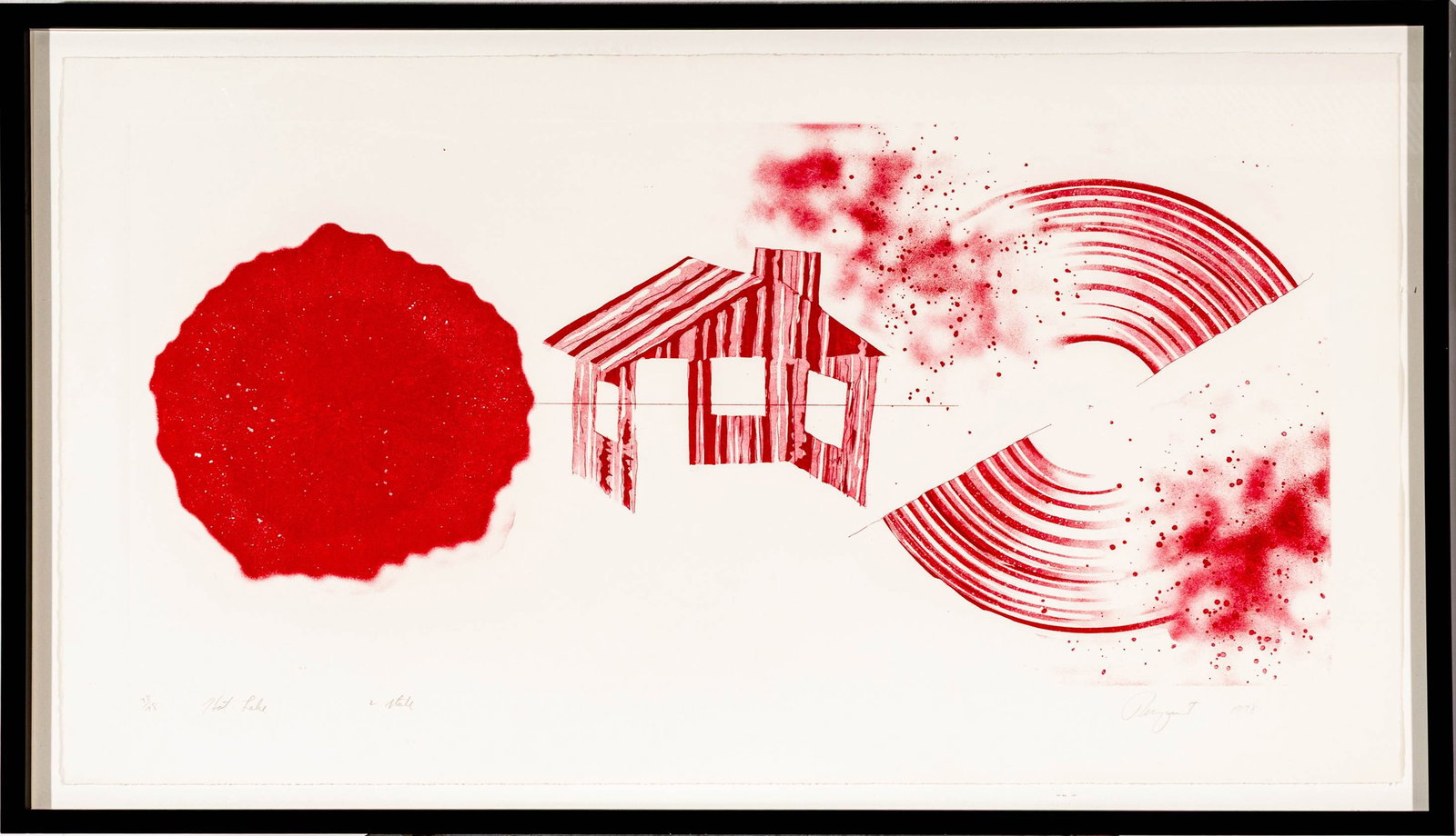 James Rosenquist (American, 1933-2017) Etching and Aquatint on Pescia Italia Paper 1978, 'Hot Lake (1 of 6)