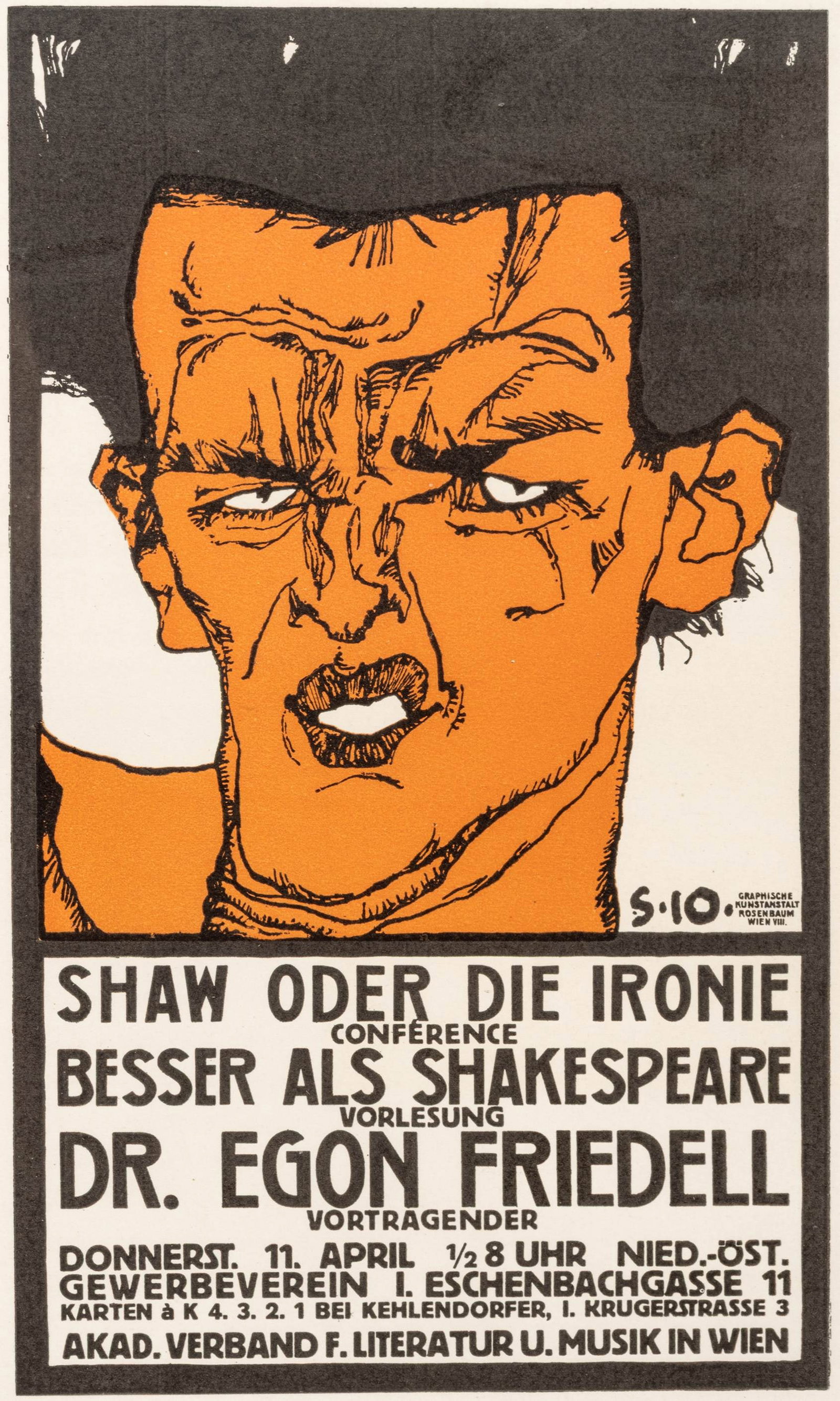 Egon Schiele (Austrian, 1890-1918) in Collaboration with Ottokar Mascha, Lithograph on Paper, Ca. (1 of 6)