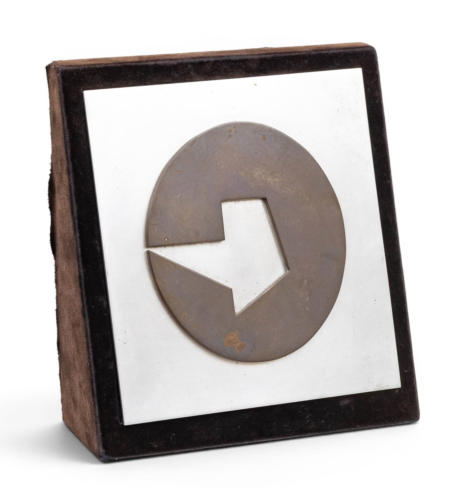 Jean (Hans) Arp (German/French, 1886-1966) Surrealist Bronze on Polished Aluminium Sculpture 1965,: Jean (Hans) Arp (German/French, 1886-1966) Surrealist Bronze on Polished Aluminium Sculpture 1965, 'Le Clou Dans L'Oeuf', SN: 3/5, H 7.5" W 6.5" Inscribed signature verso with the edition 3/5 impresse