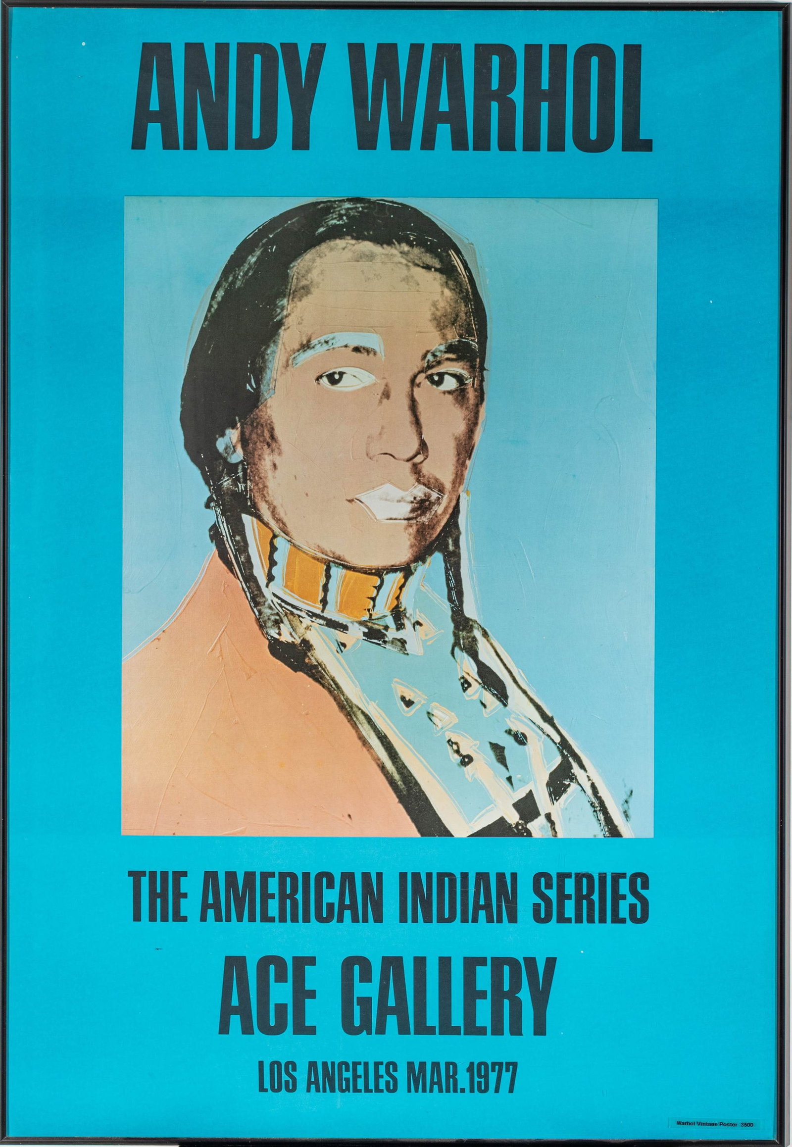 Andy Warhol (American, 1928-1987) Offset Lithographic Poster 1977, 'The American Indian Series, Ace (1 of 5)