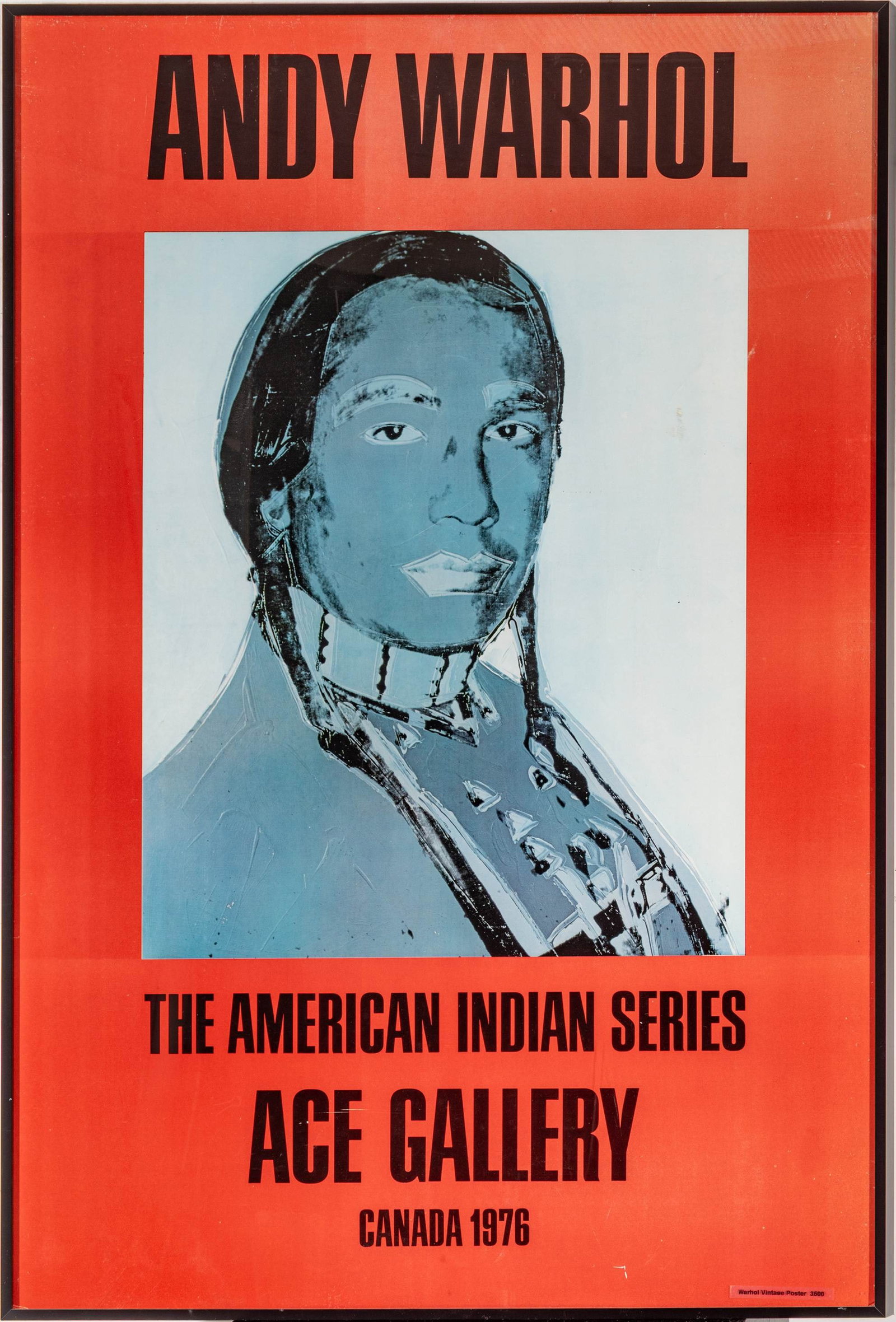 Andy Warhol (American, 1928-1987) Offset Lithographic Poster 1977, 'The American Indian Series, Ace (1 of 5)