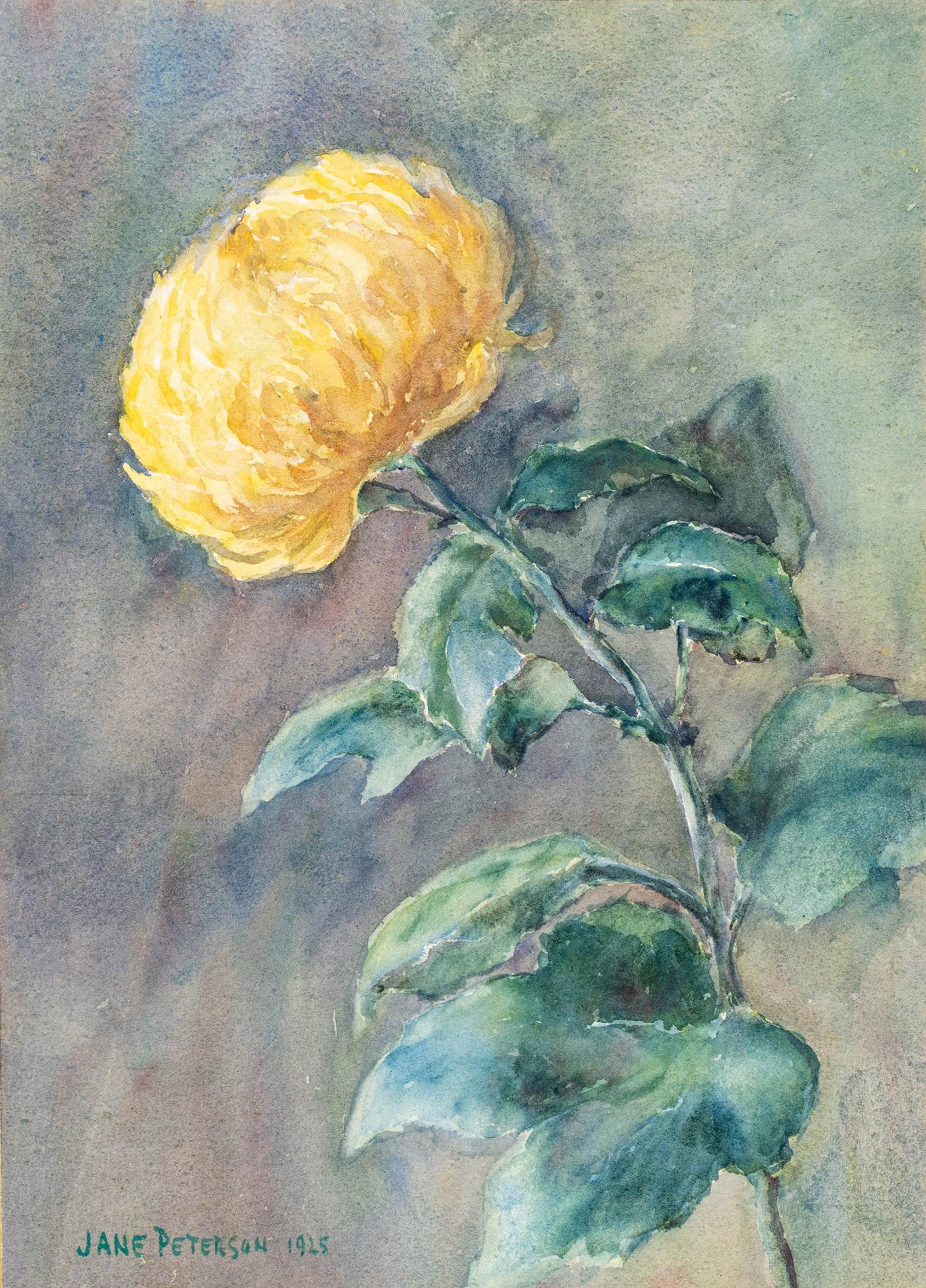 Jane Peterson (American, 1876-1965) Watercolor on Paper, 1925, 'Still Life with Chrysanthemum', H (1 of 6)