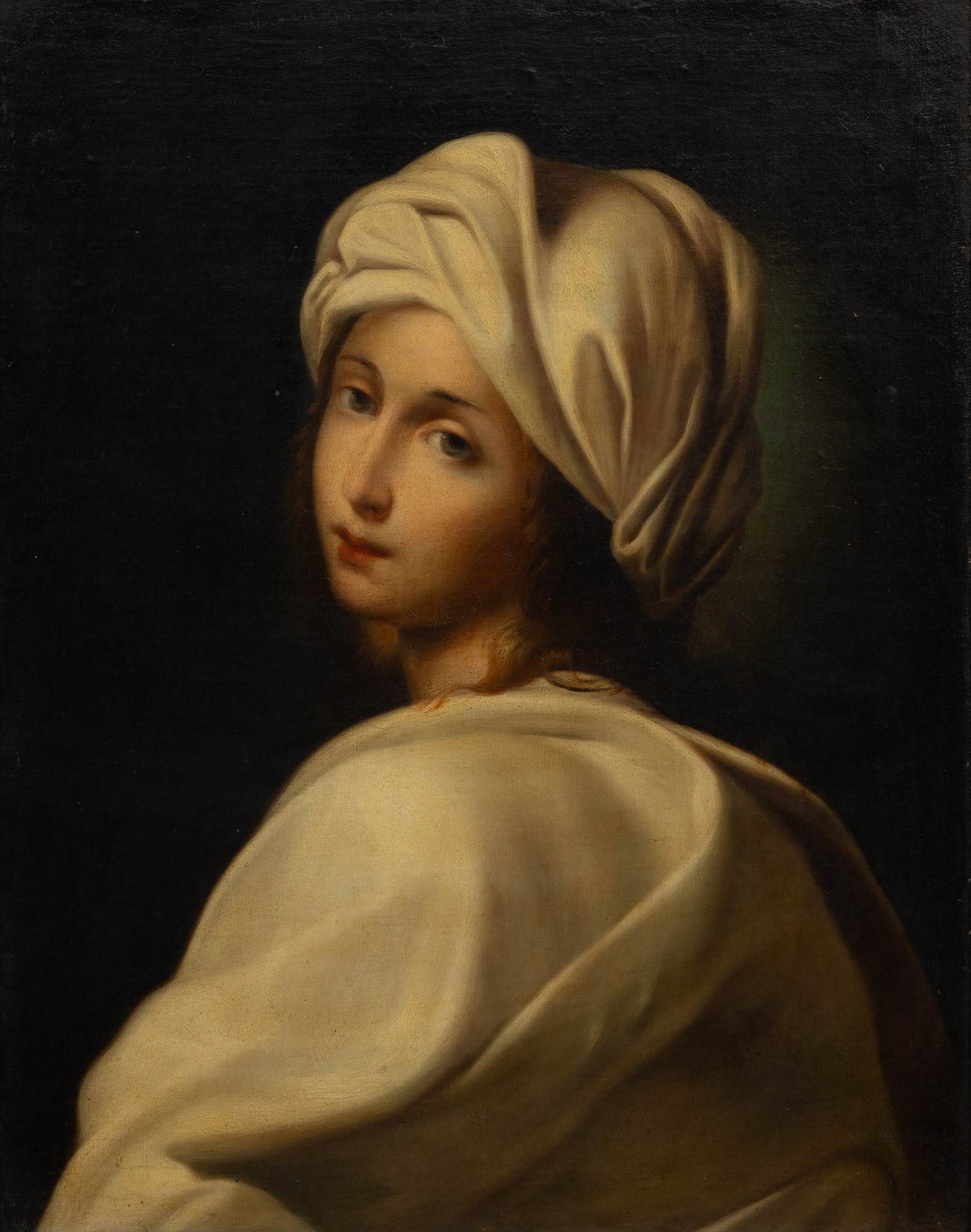 After Guido Reni (Italian, 1575-1642) Oil on Canvas, Ca. 19th C., 'Portrait of Beatrice Cenci', H (1 of 5)