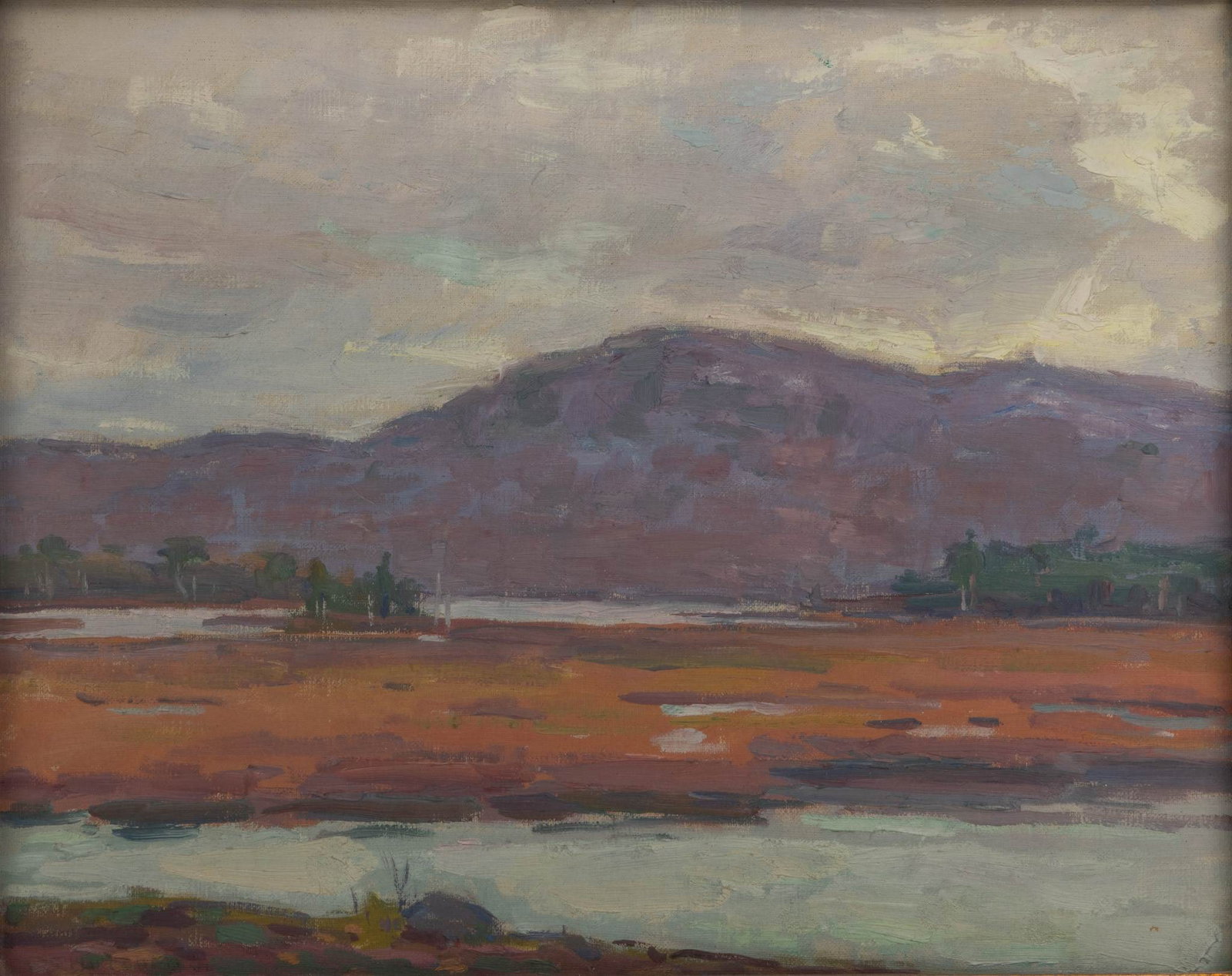 Frank Townsend Hutchins (American, 1869-1937) Oil on Canvas, Ca. Early 20th C., 'A Mountain Lake', H (1 of 5)