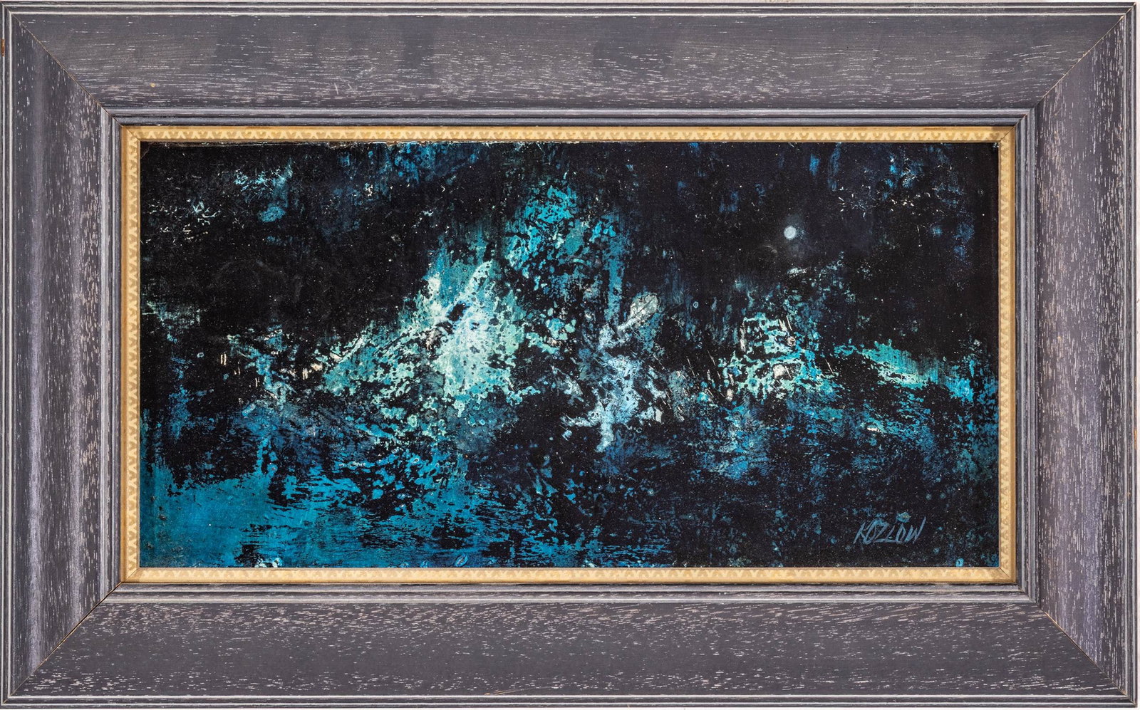Richard Kozlow (American, 1926-2008) Acrylic on Masonite, Abstract, H 12.25" W 6.25" (1 of 5)