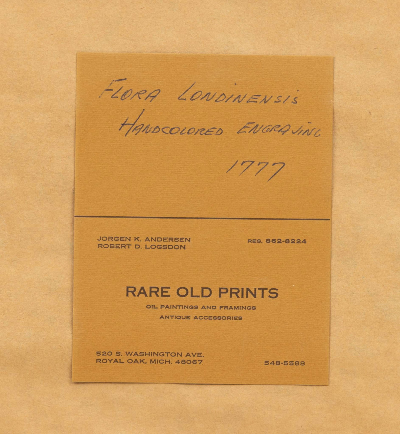 Hand Colored Engravings 2 PCS - 7
