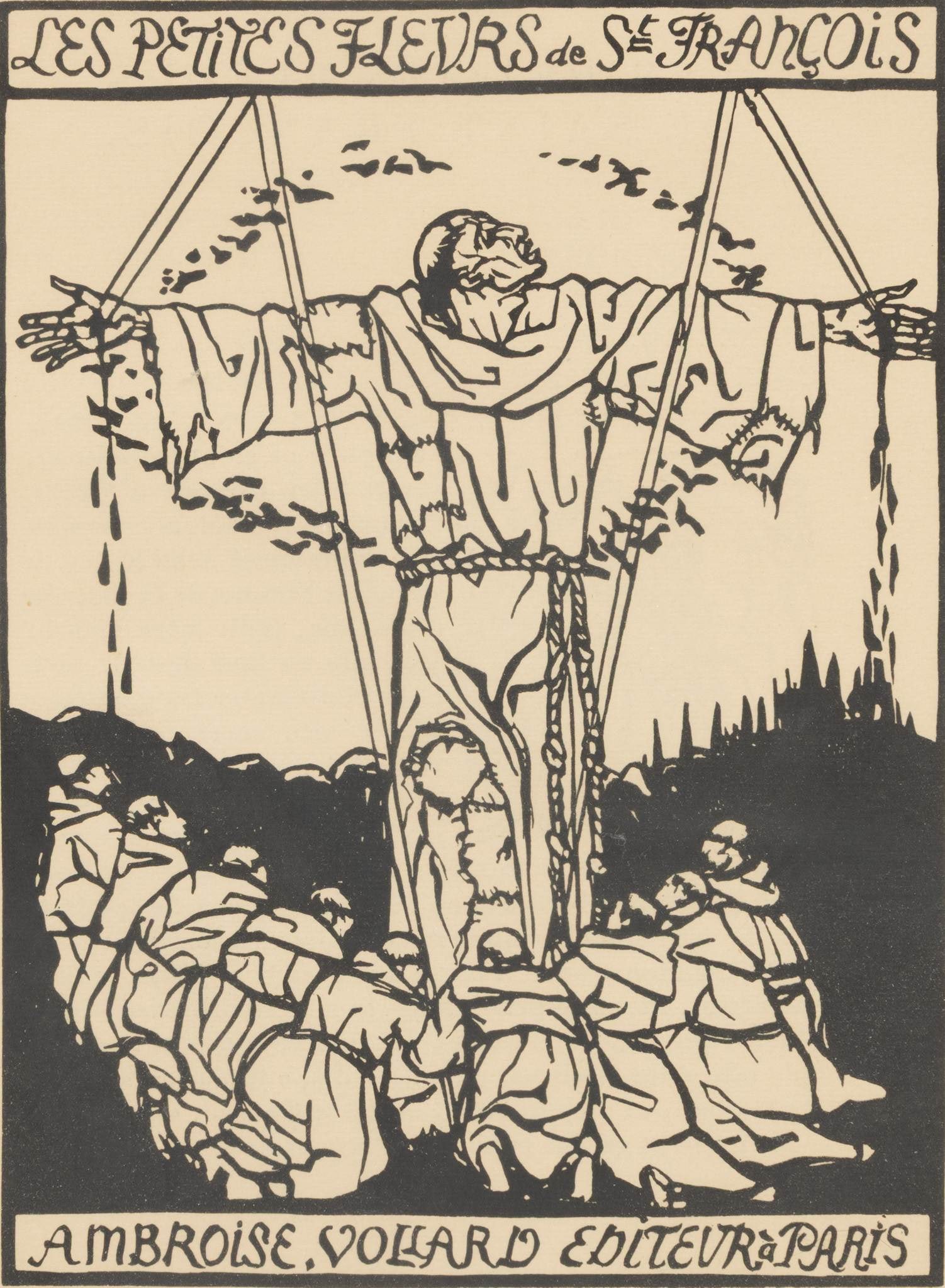 Émile Bernard (French, 1868-1941) Woodcut on Paper 1928, 'The Little Flowers of St. Francis', H: Émile Bernard (French, 1868-1941) Woodcut on Paper 1928, 'The Little Flowers of St. Francis', H 10.5" W 7.5" Published by Ambroise Vollard, Paris. Printed by Marthe Fequet. Provenance: