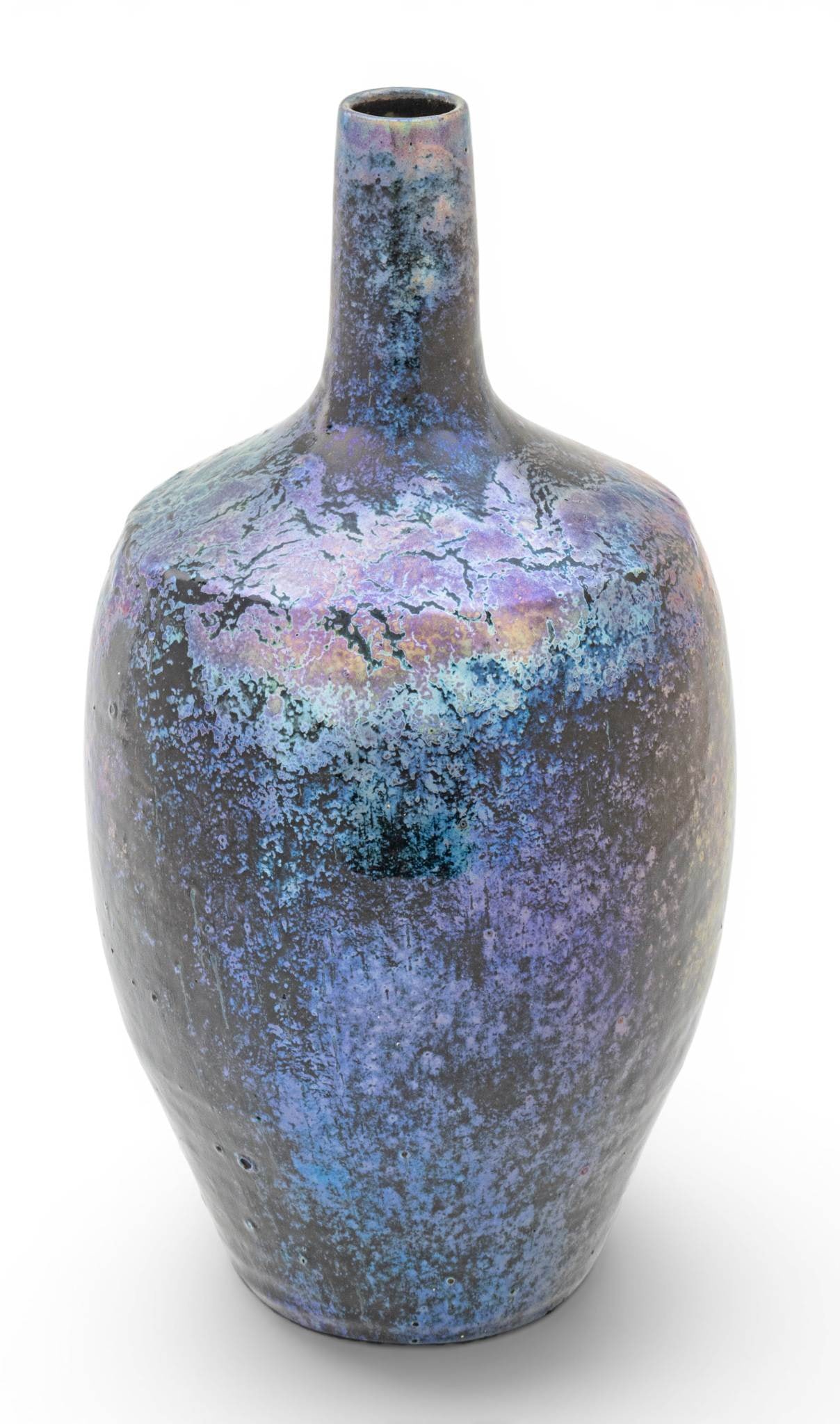 Mary Chase Perry Stratton Pewabic Pottery (American, 1867-1961) Iridescent Glazed Earthenware Bottle (1 of 7)