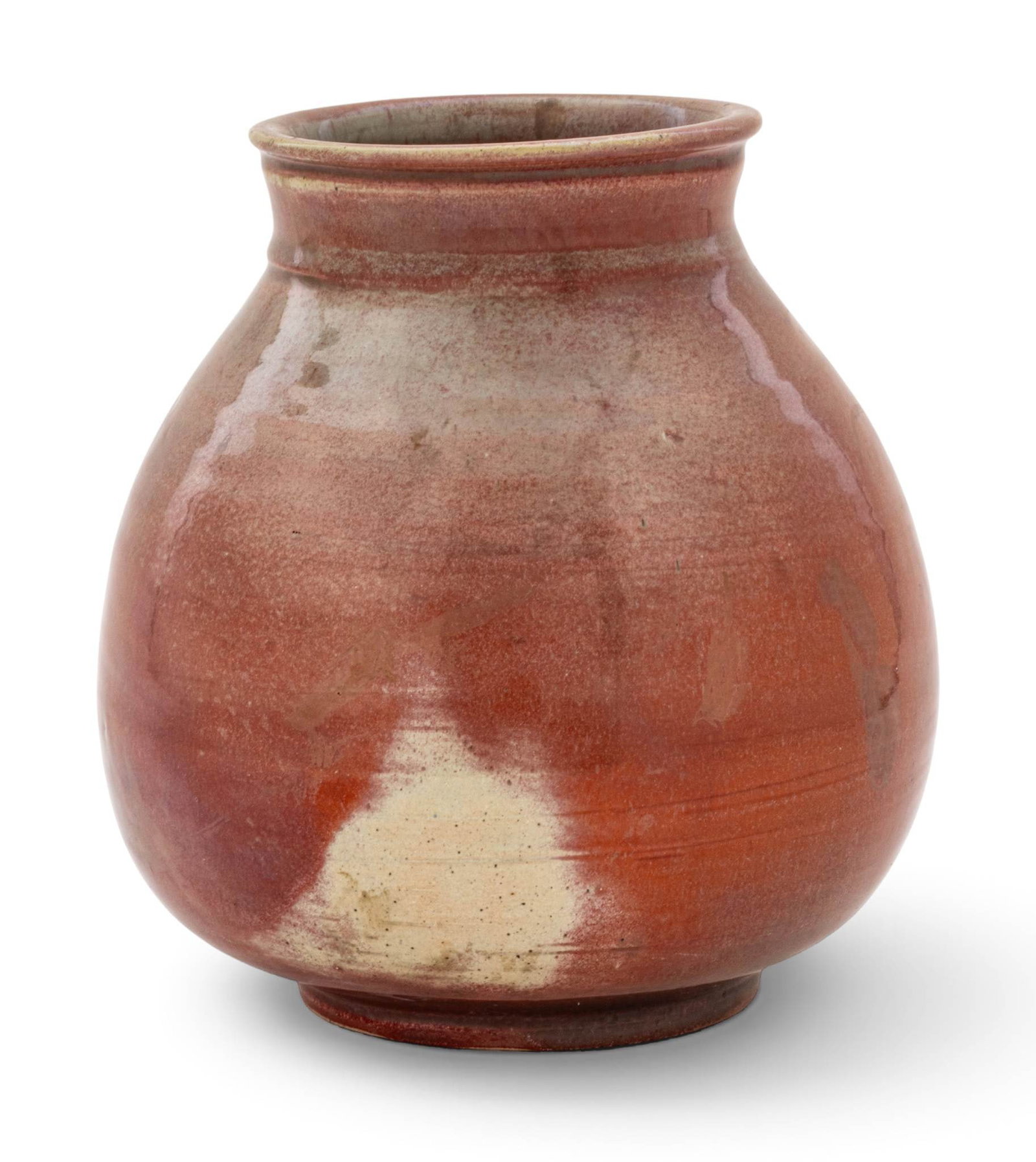 Pewabic Pottery (Detroit, Est. 1903) Iridescent Glazed Earthenware Baluster Vase 1906-1917, H 7.5" (1 of 6)