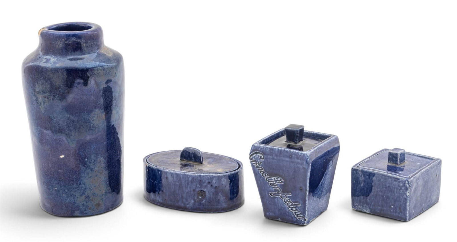 Pewabic Pottery (Detroit, Est. 1903) Glazed Earthenware Crème De Pompadour Test Jars for (1 of 8)
