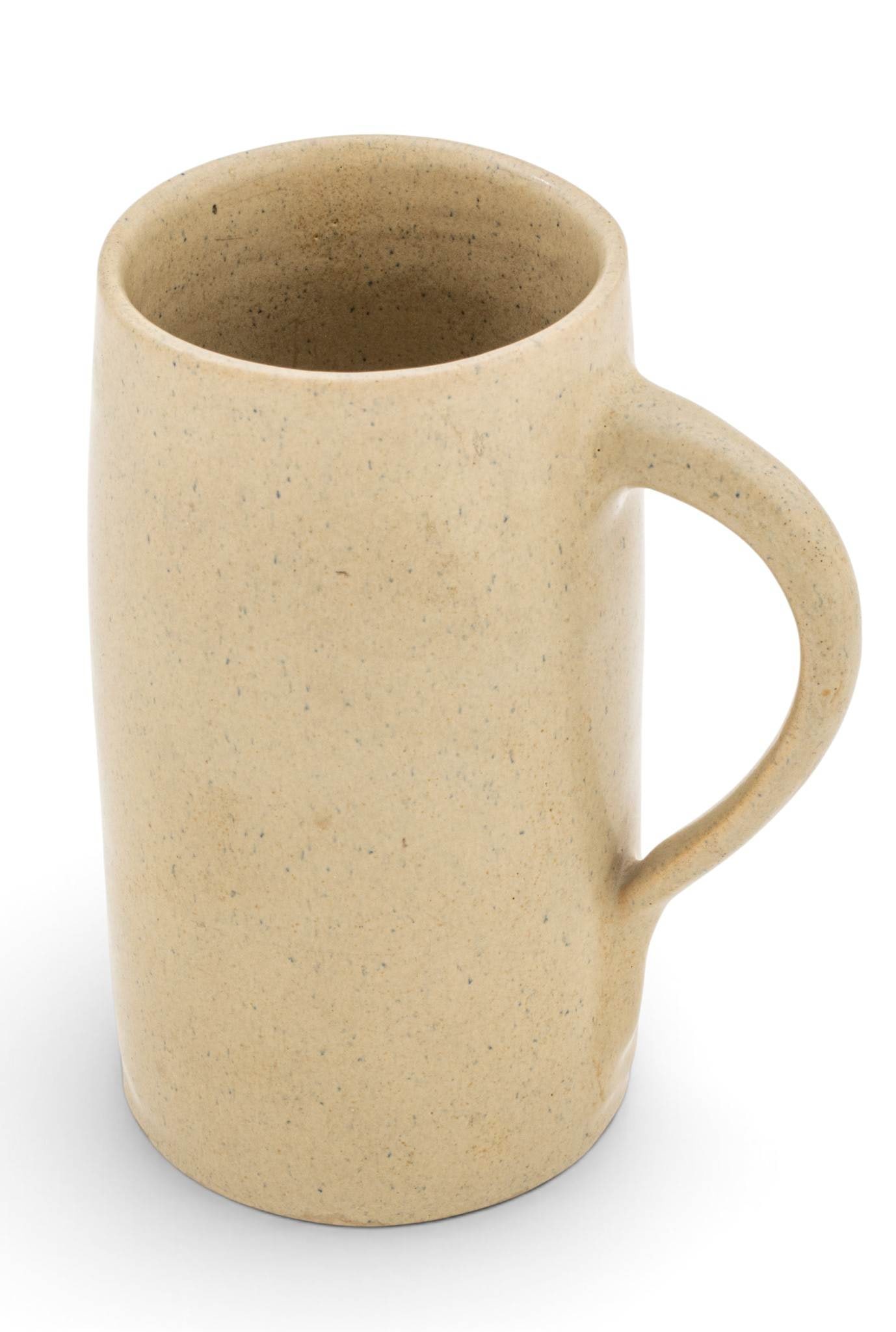Pewabic Pottery (Detroit, Est. 1903) Early Matte Creme Ground Glazed Earthenware Tall Mug 1903-1904, (1 of 7)