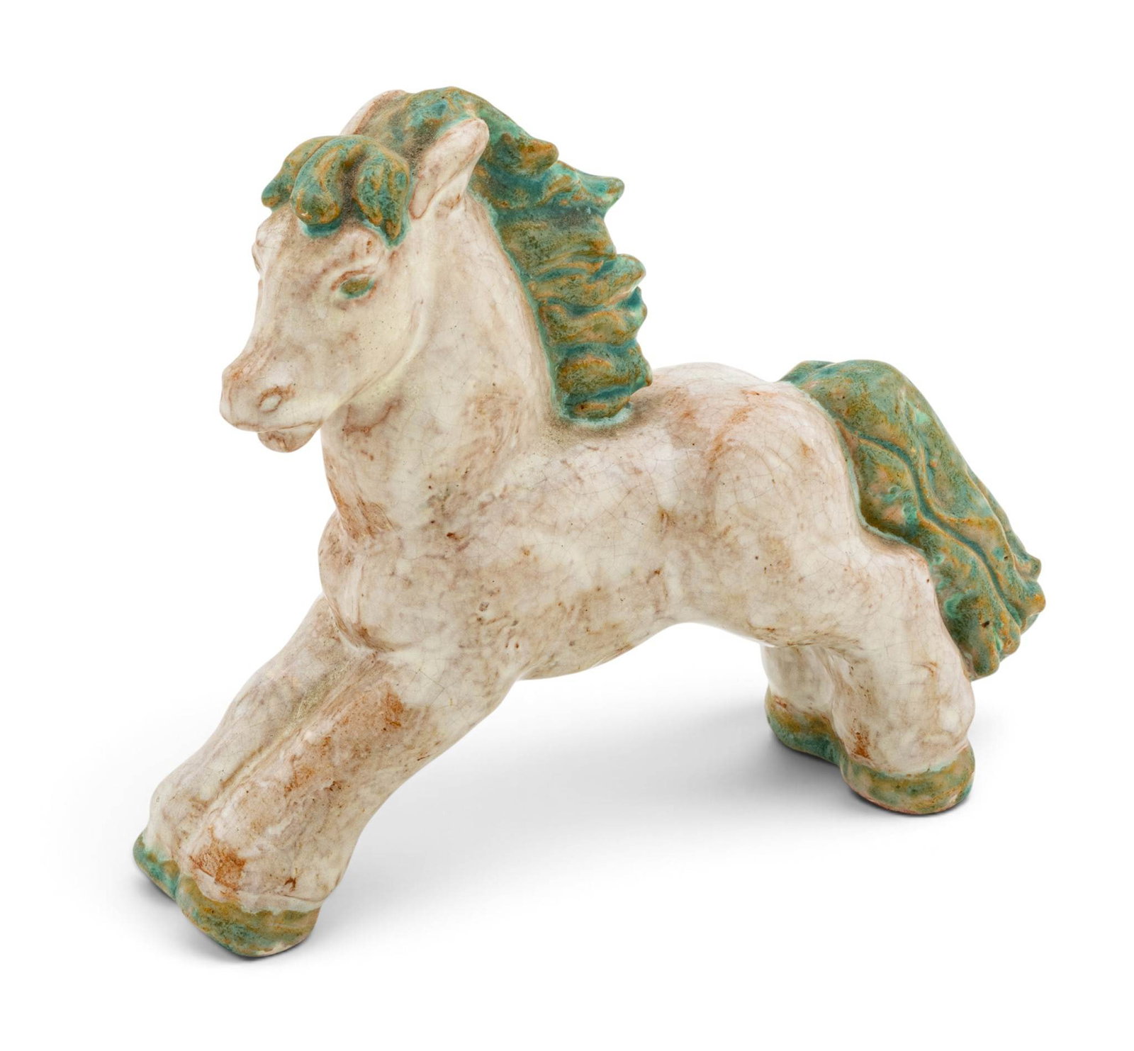 Helen E. Brett Babbington (American, 1910-1996) Glazed Earthenware Sculpture 1930, 'Horse', H 6.75" (1 of 8)