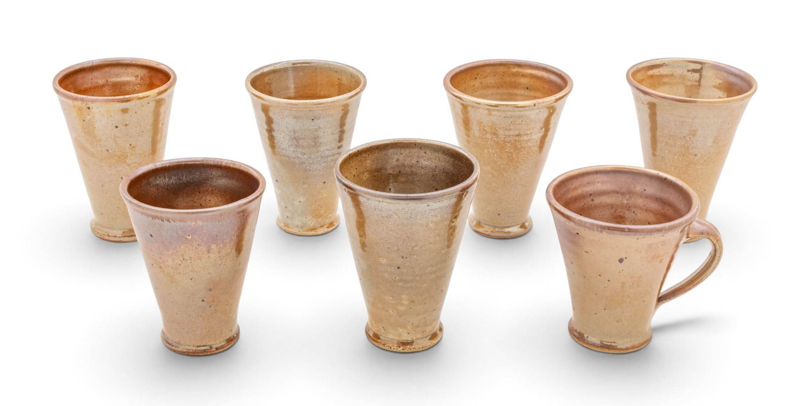 Pewabic Pottery (Detroit, Est. 1903) Iridescent Glazed Earthenware Drinking Vessels 7 PCS (1 of 7)