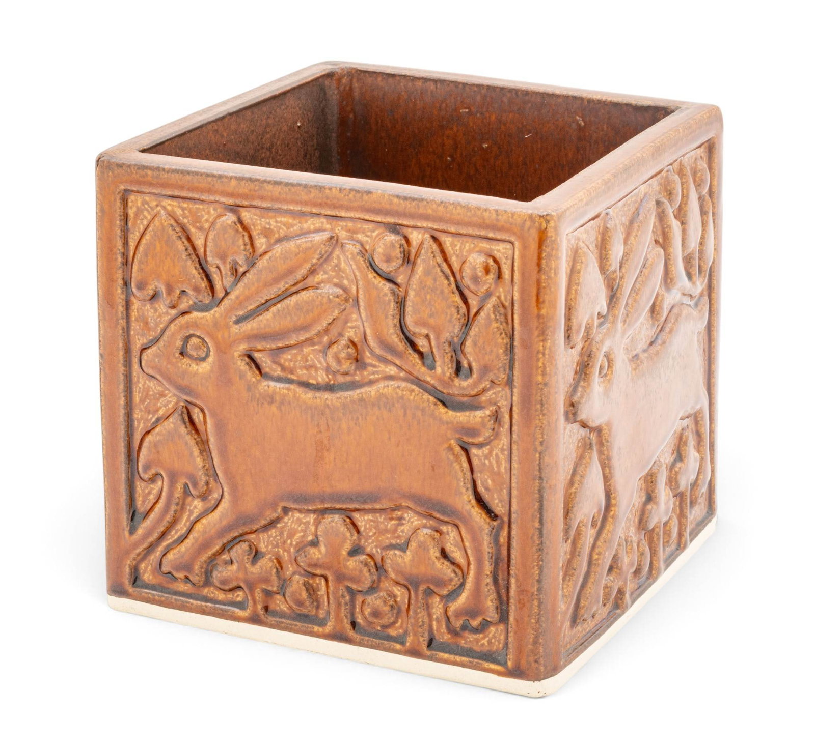 Motawi Tileworks (Ann Arbor, MI) Ceramic Medieval Rabbit Container 2007, H 6" W 6" Depth 6" (1 of 6)