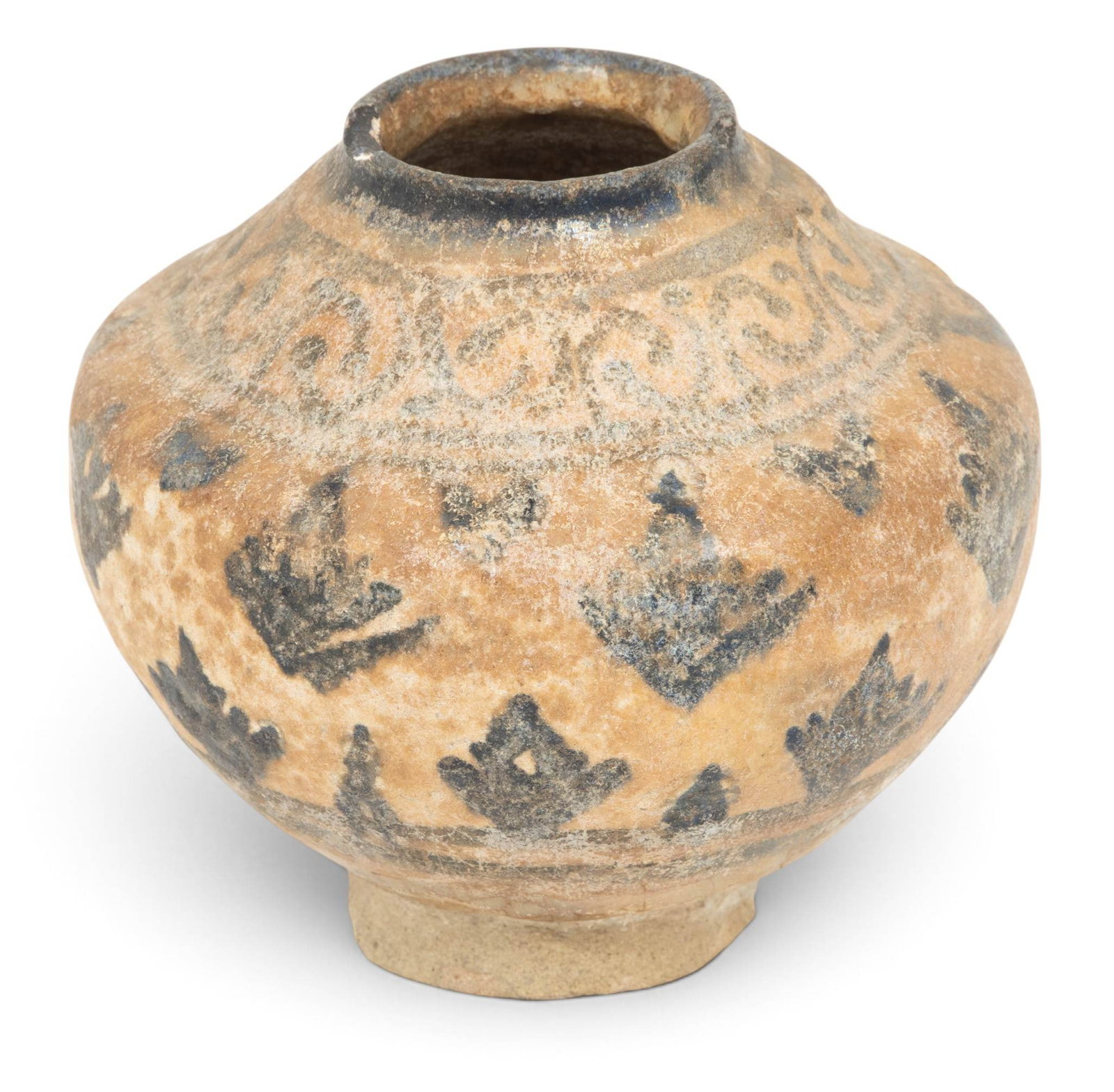 Southeast Asian Indus Valley Culture Glazed Earthenware Bowl 300-200 BCE, H 3.75" Dia. 4" (1 of 5)