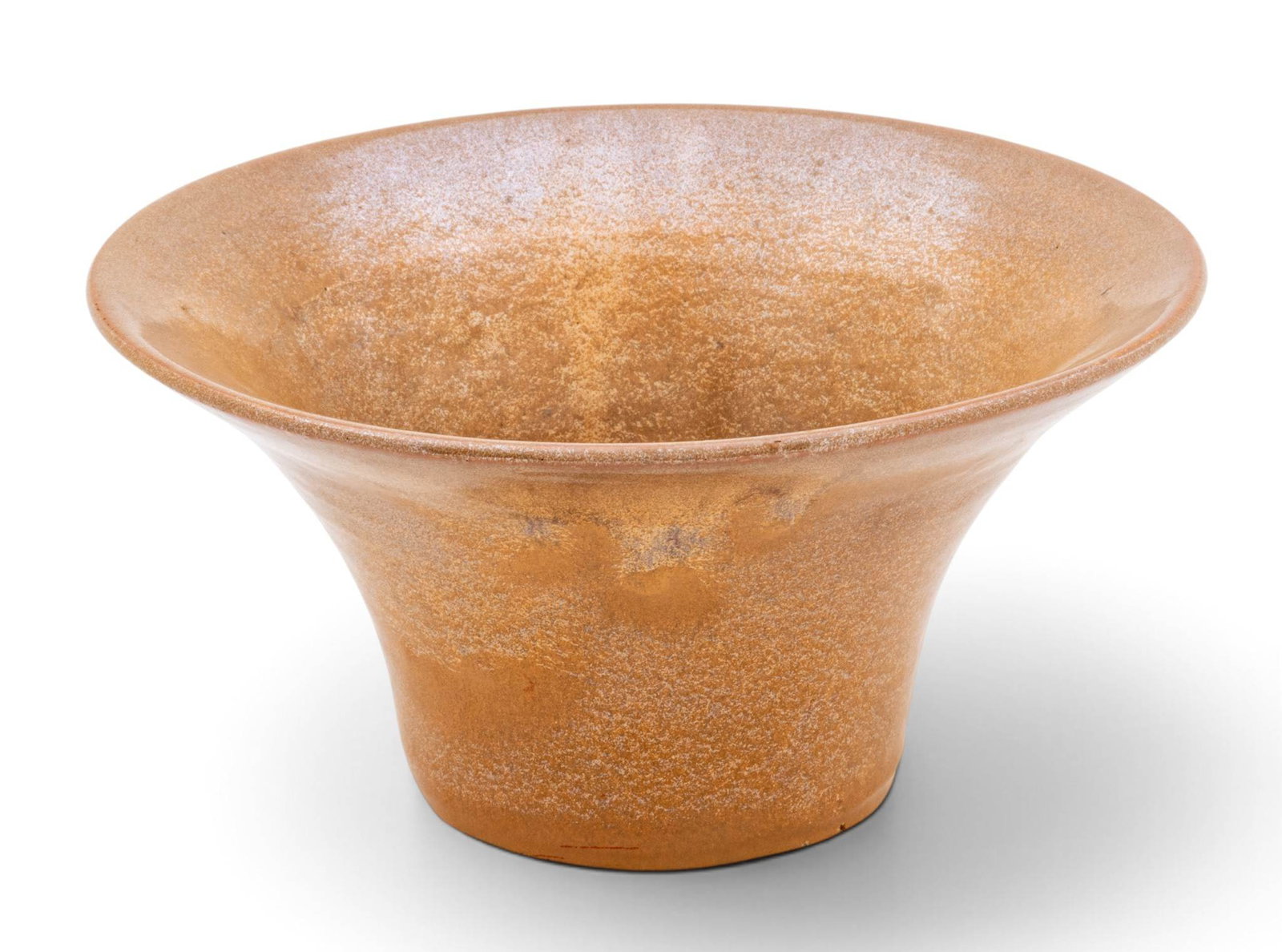 American Art Pottery Vessel 20th C., H 4.5" Dia. 9" (1 of 6)